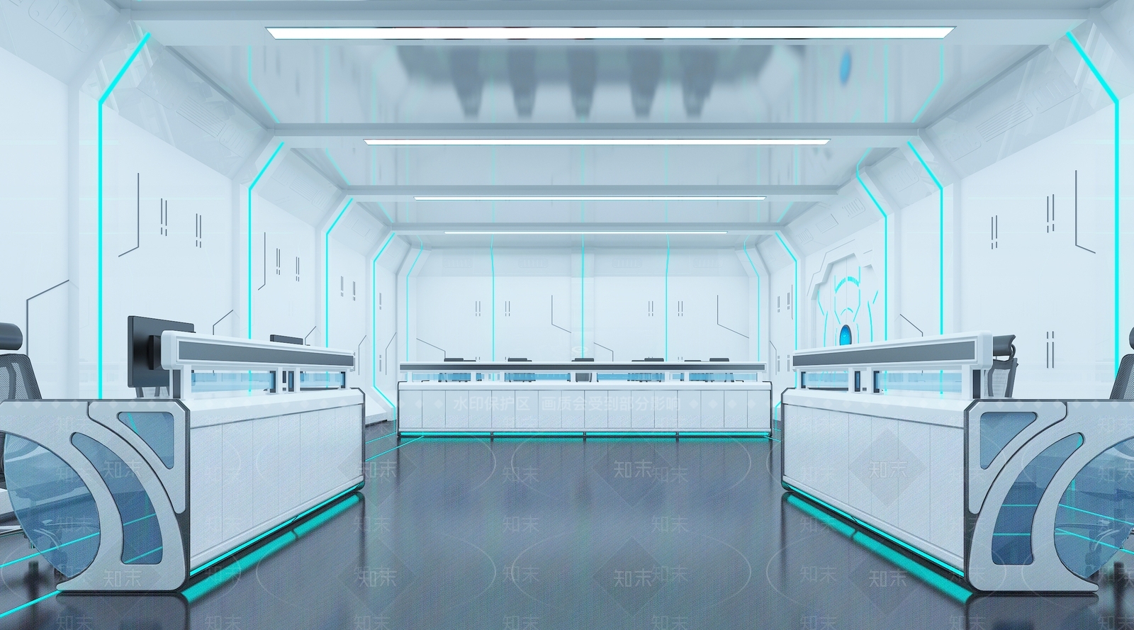 现代指挥控制室3D模型下载【ID:1150790967】