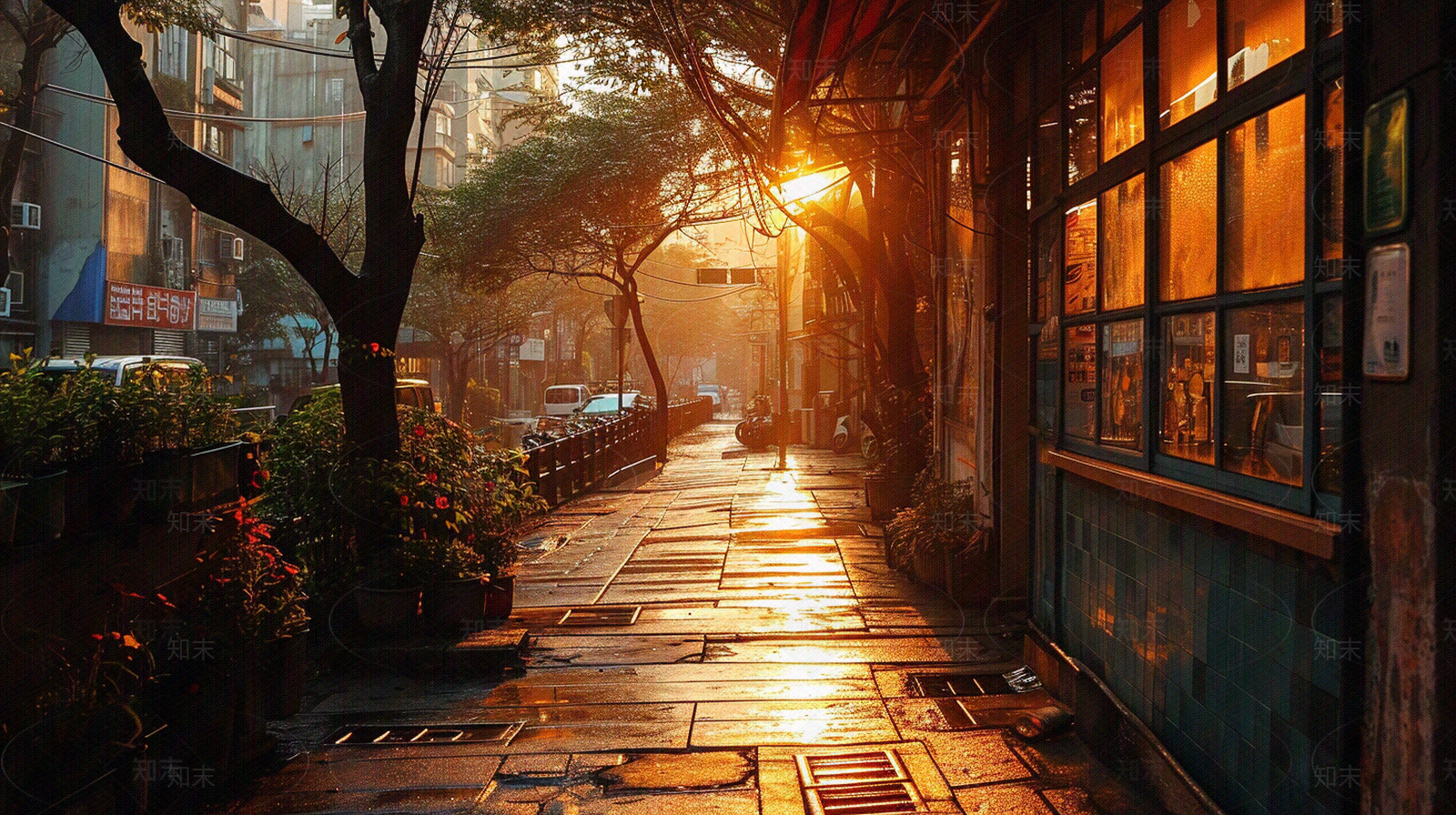 城市街道外景贴图下载【ID:1150797385】
