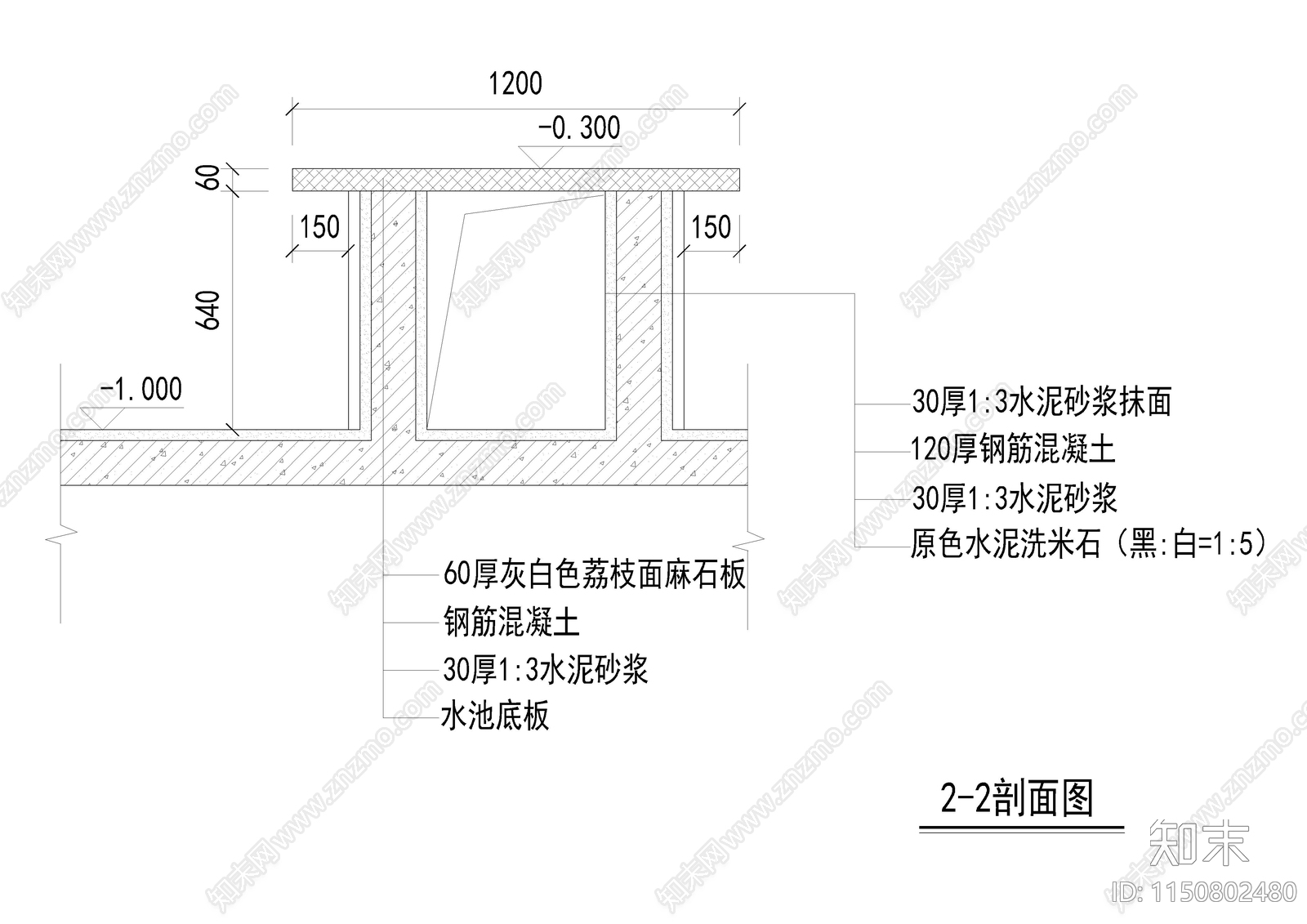 荷叶汀步大样图节点cad施工图下载【ID:1150802480】