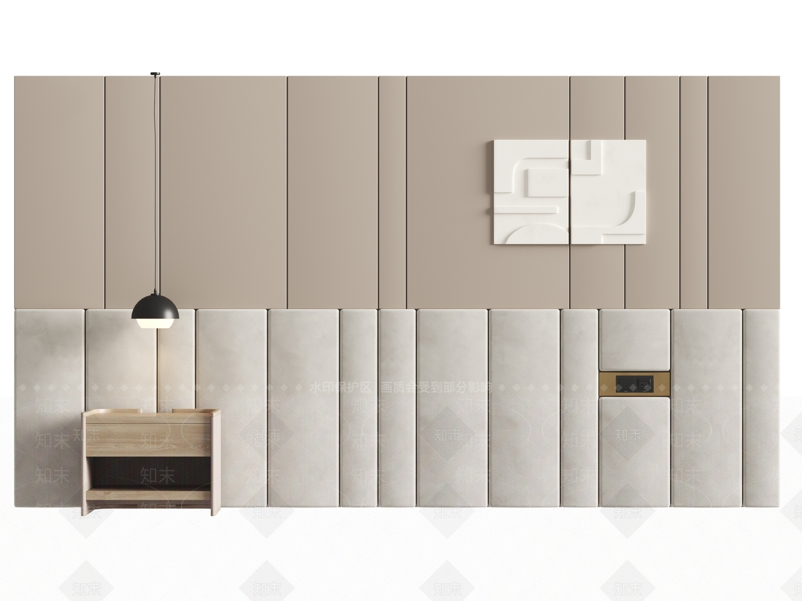 现代床背景3D模型下载【ID:1150803757】