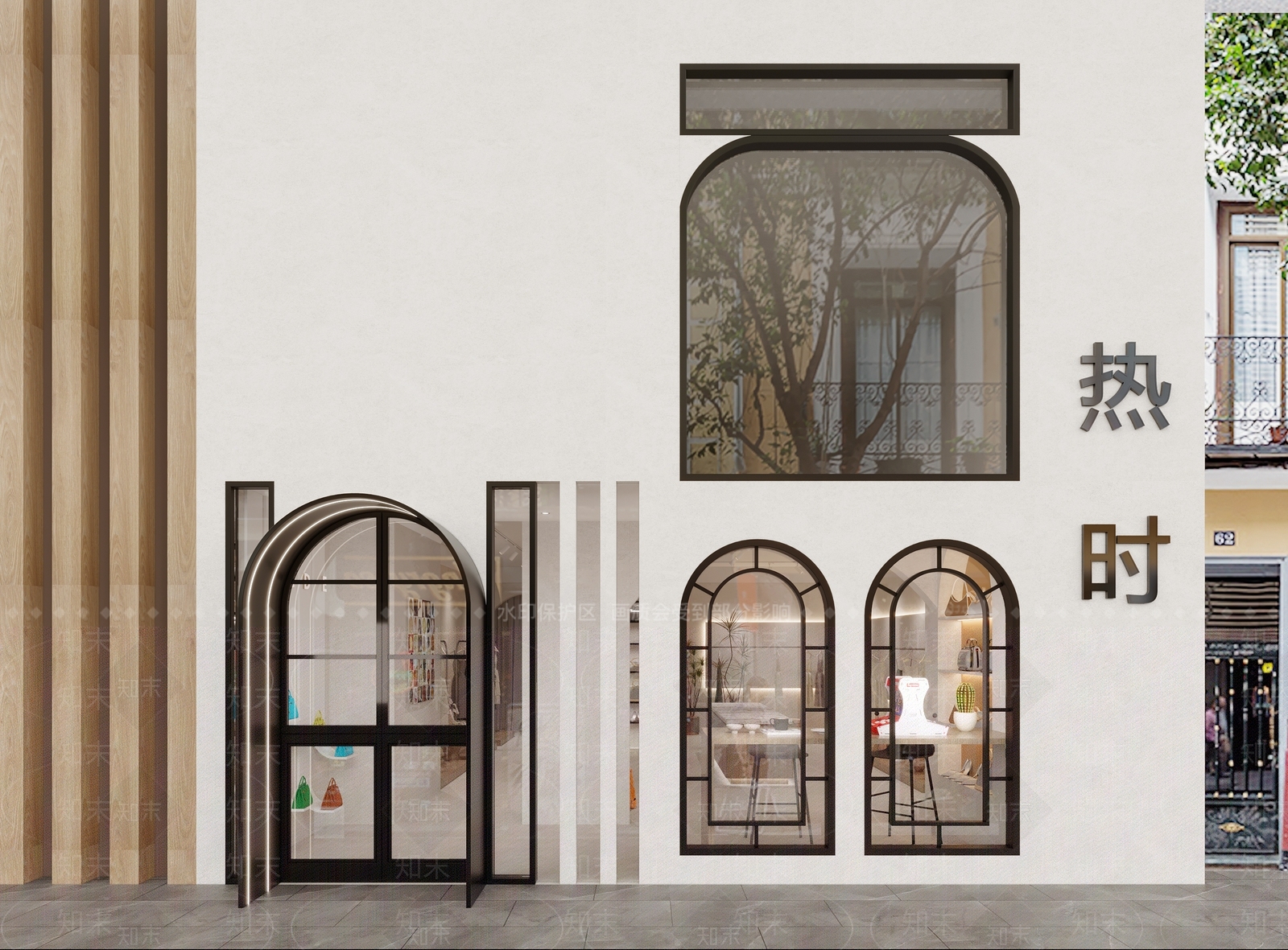 现代服装店门头门面3D模型下载【ID:1150805933】