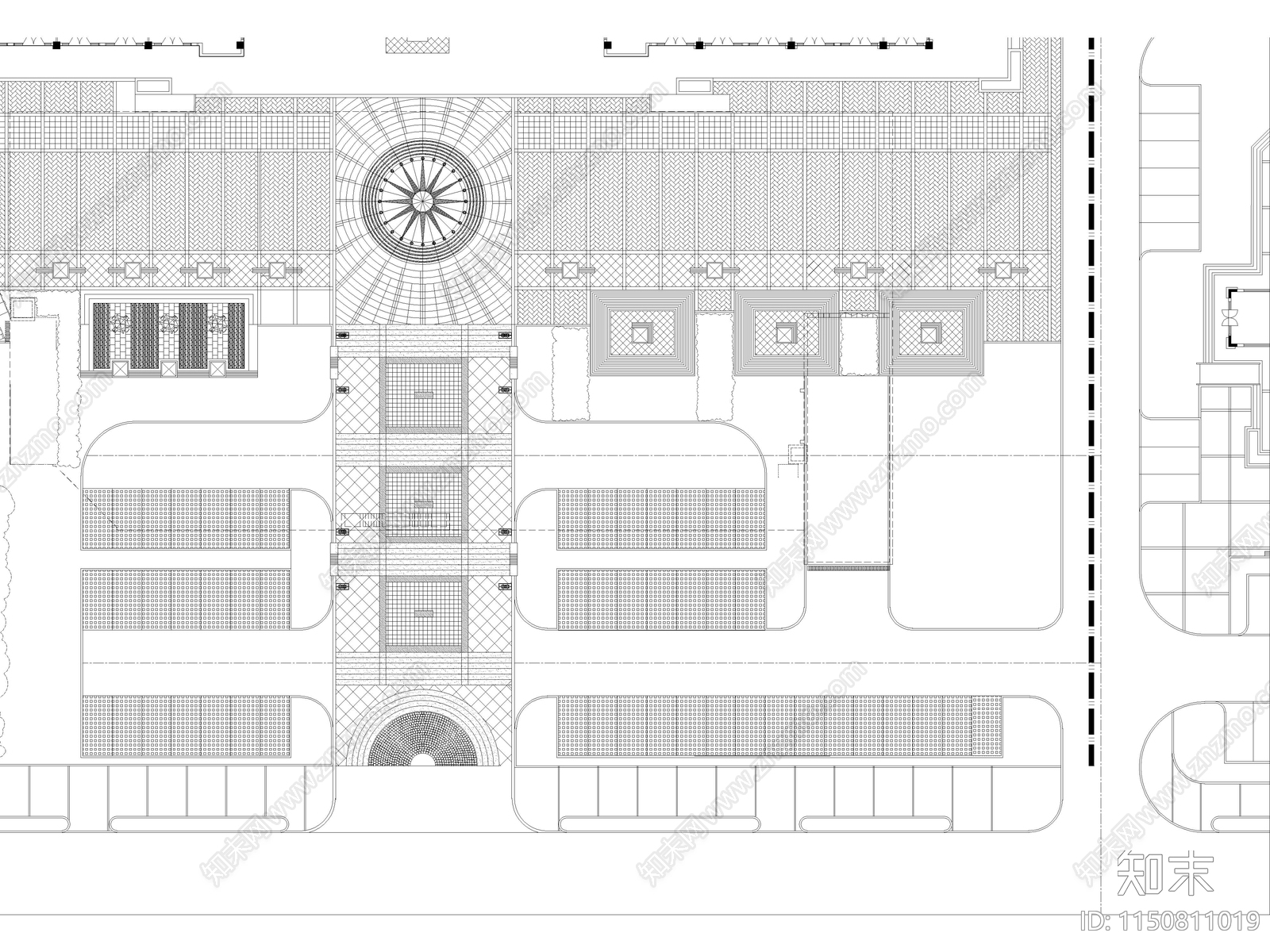 商业街商业综合体景观广场cad施工图下载【ID:1150811019】