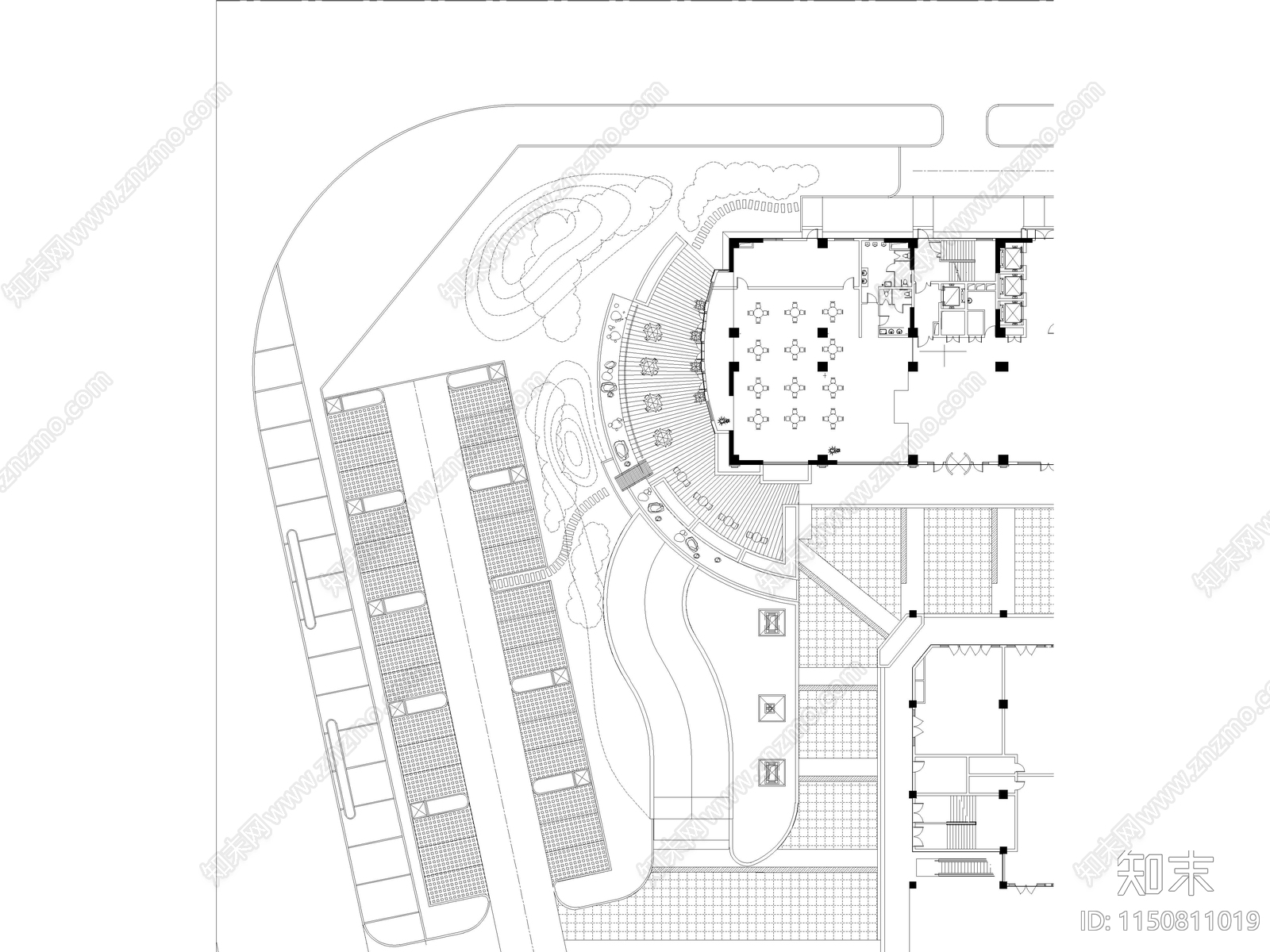 商业街商业综合体景观广场cad施工图下载【ID:1150811019】