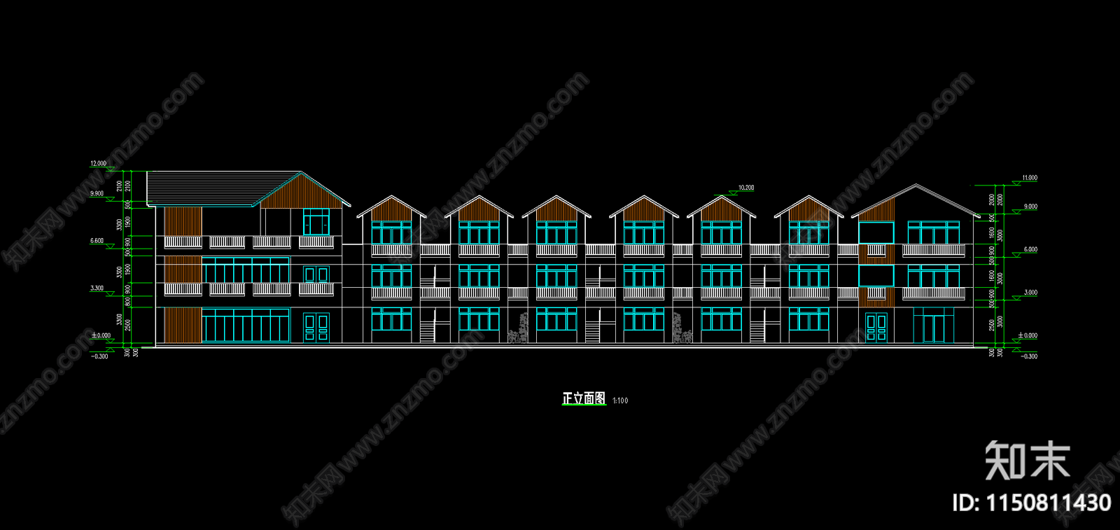 现代民宿改造施工图下载【ID:1150811430】