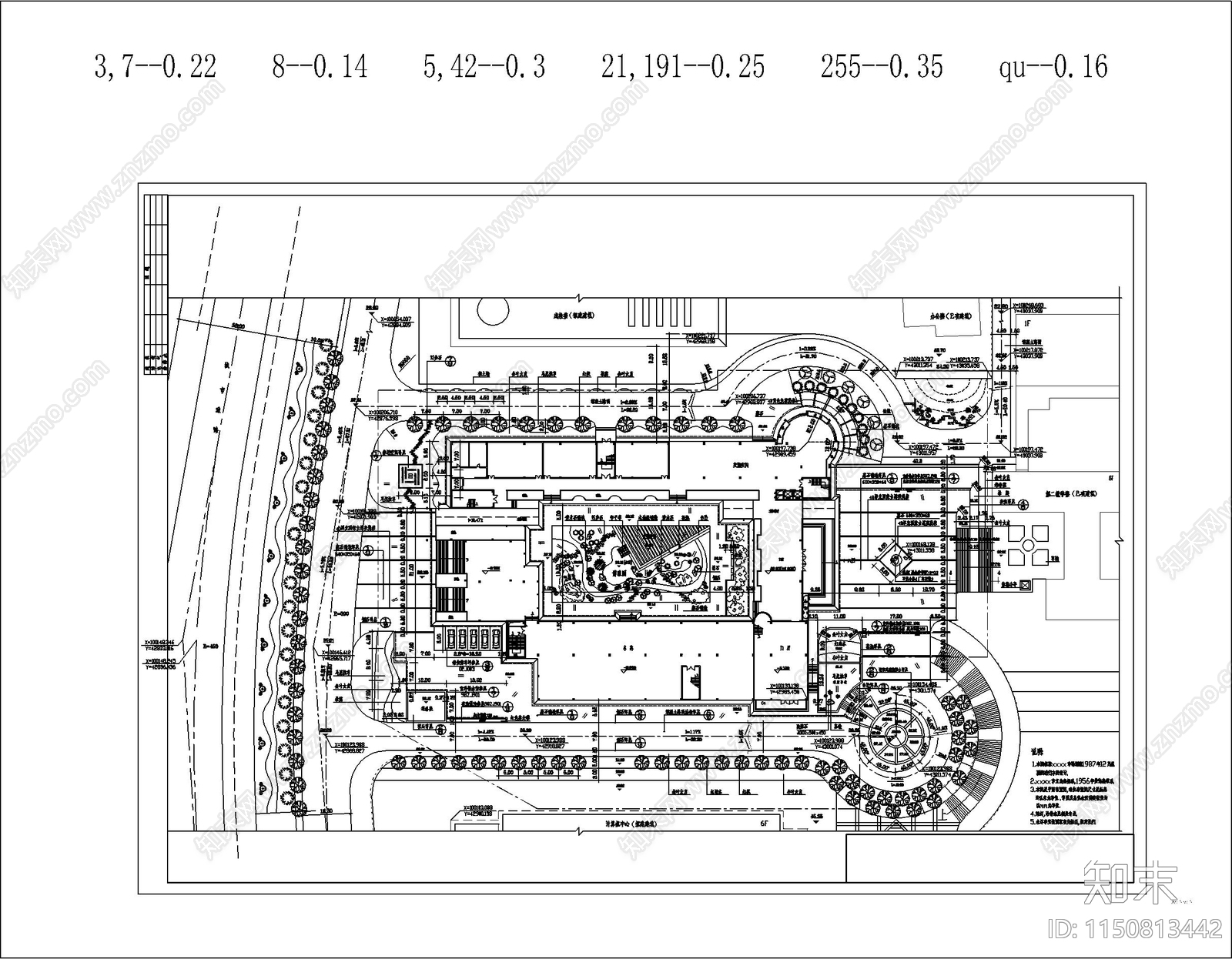 学校规划设计总平面图施工图下载【ID:1150813442】