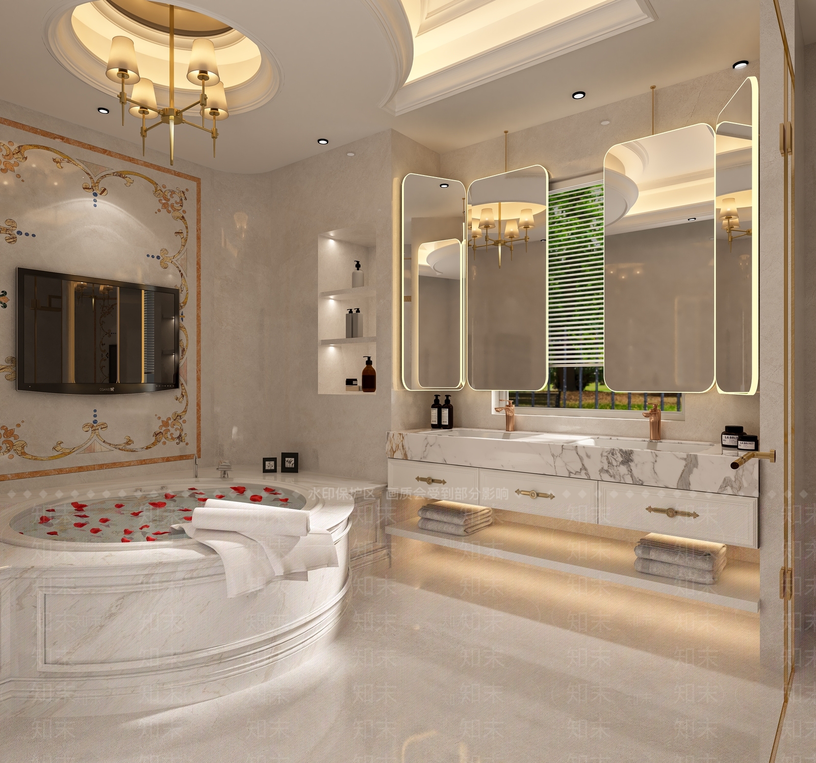 欧式古典卫生间3D模型下载【ID:1150815743】