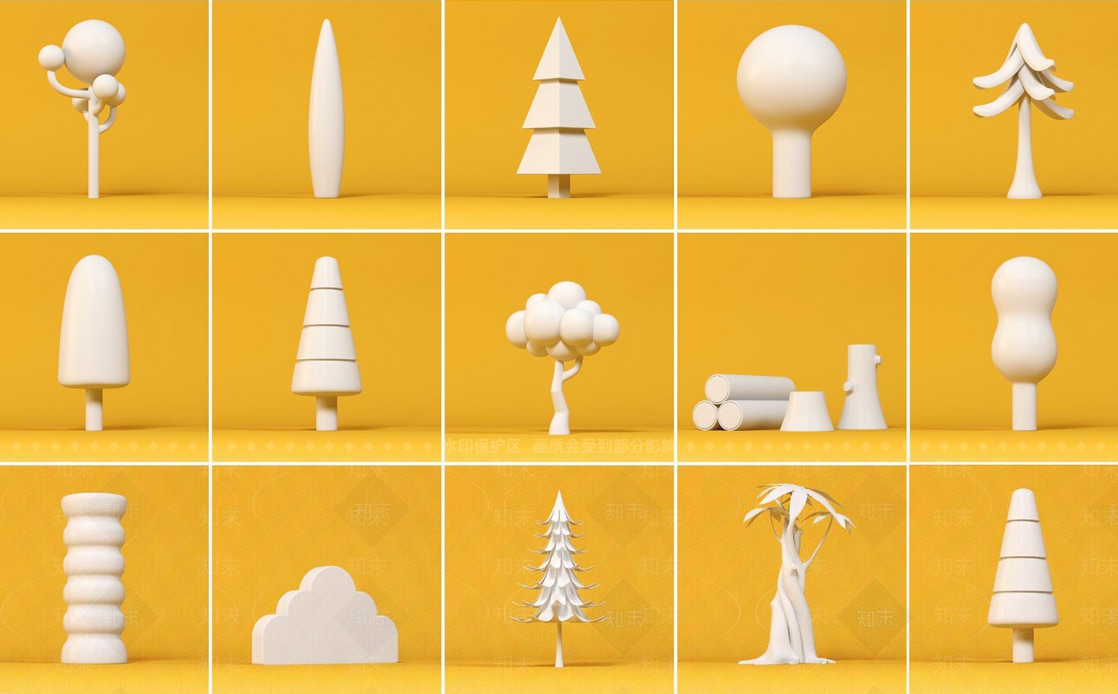 树木造型玩具SU模型下载【ID:1150816950】