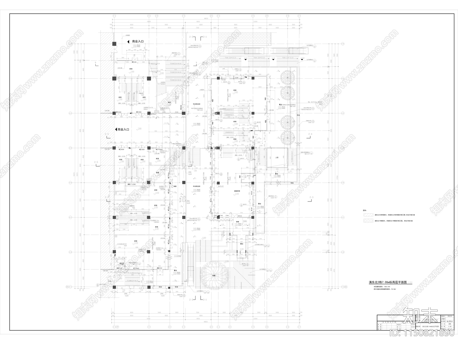 昆明会展中心新中式商业建筑cad施工图下载【ID:1150821890】