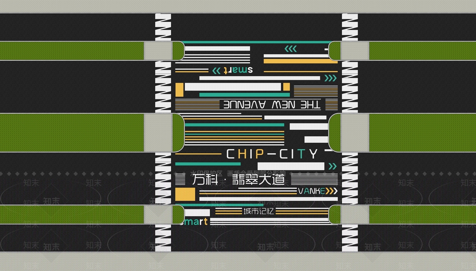 现代创意斑马线SU模型下载【ID:1150823507】