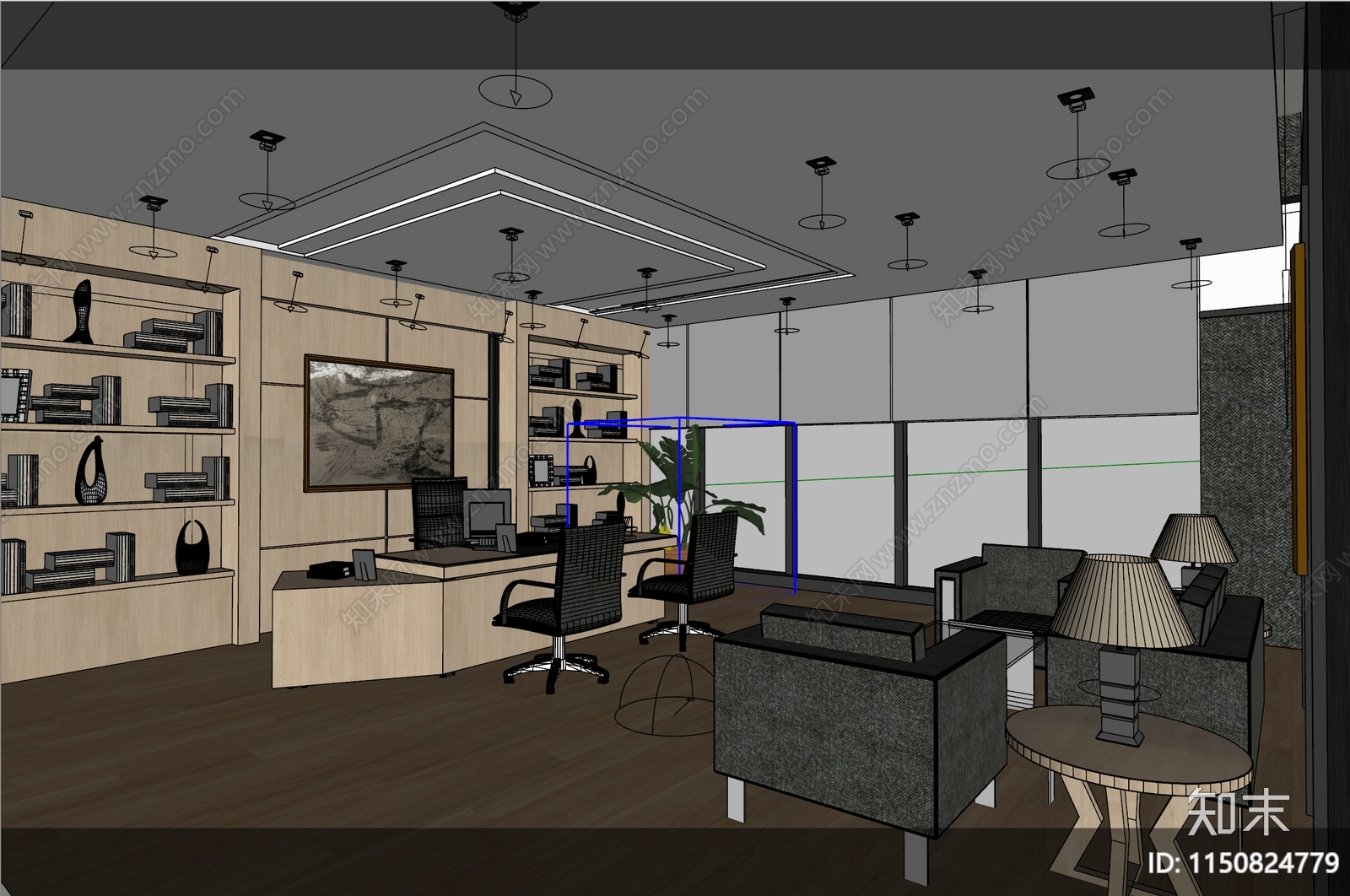 现代经理办公室SU模型下载【ID:1150824779】