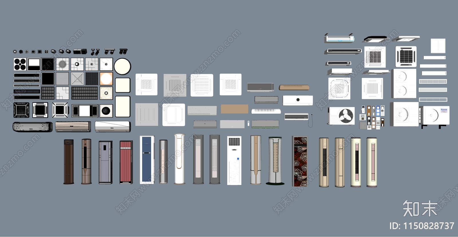 新款空调SU模型下载【ID:1150828737】