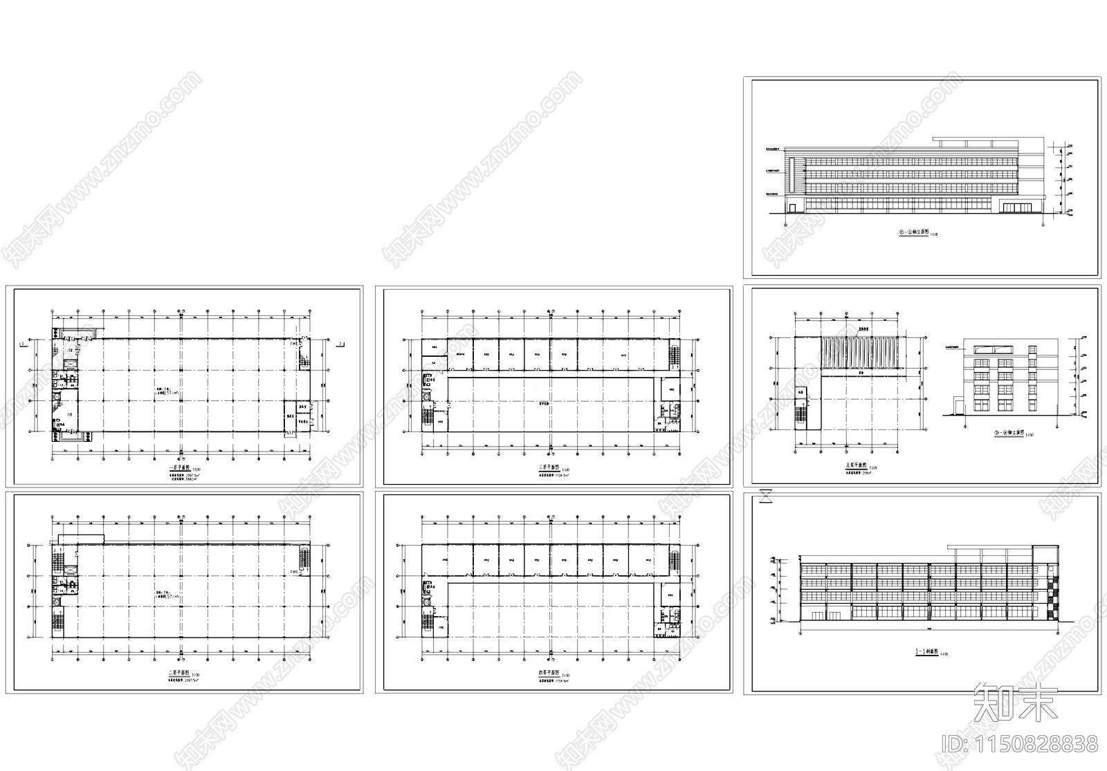 丁类车间厂房办公楼工业建筑施工图下载【ID:1150828838】
