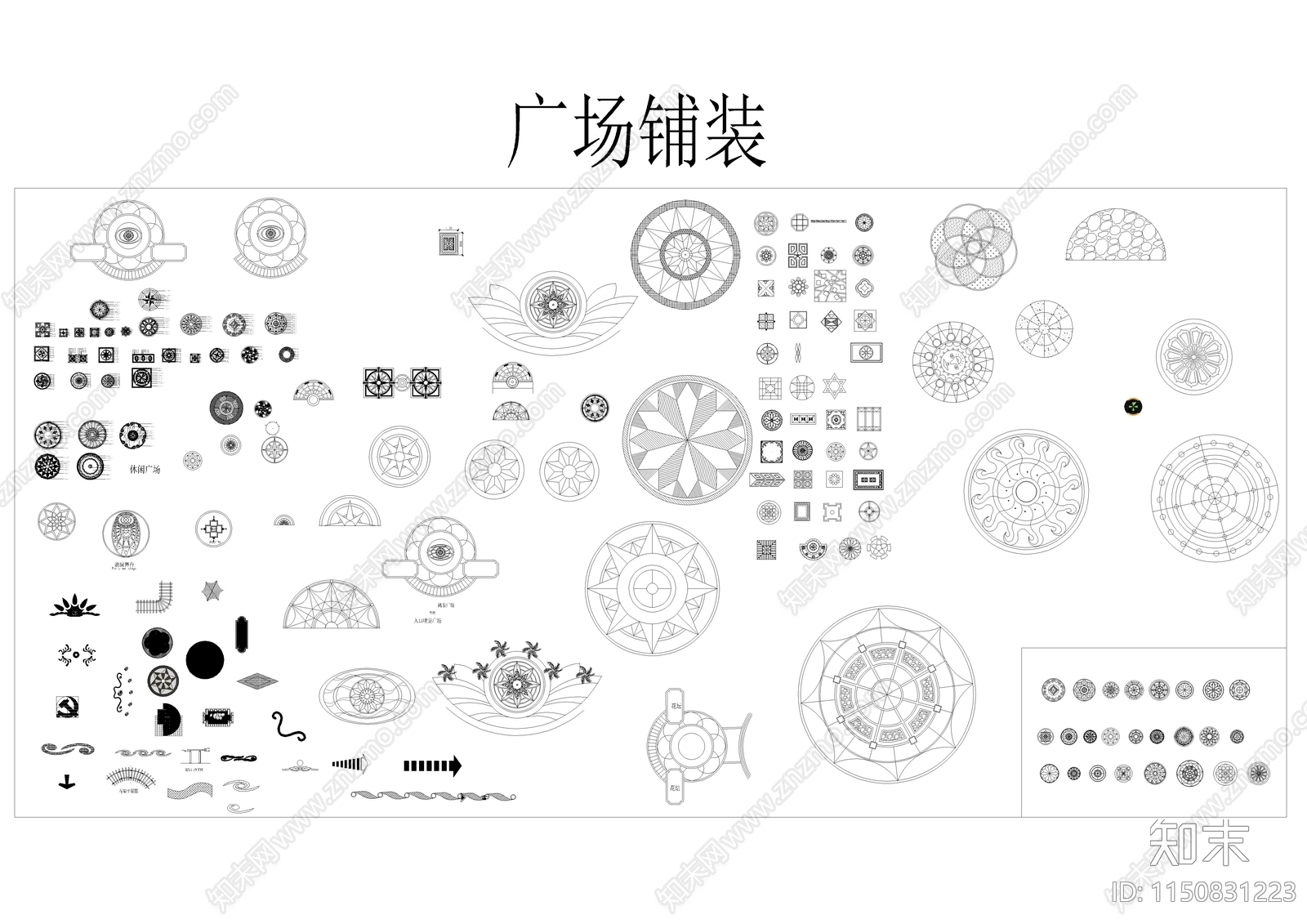 园林景观庭院小品cad施工图下载【ID:1150831223】