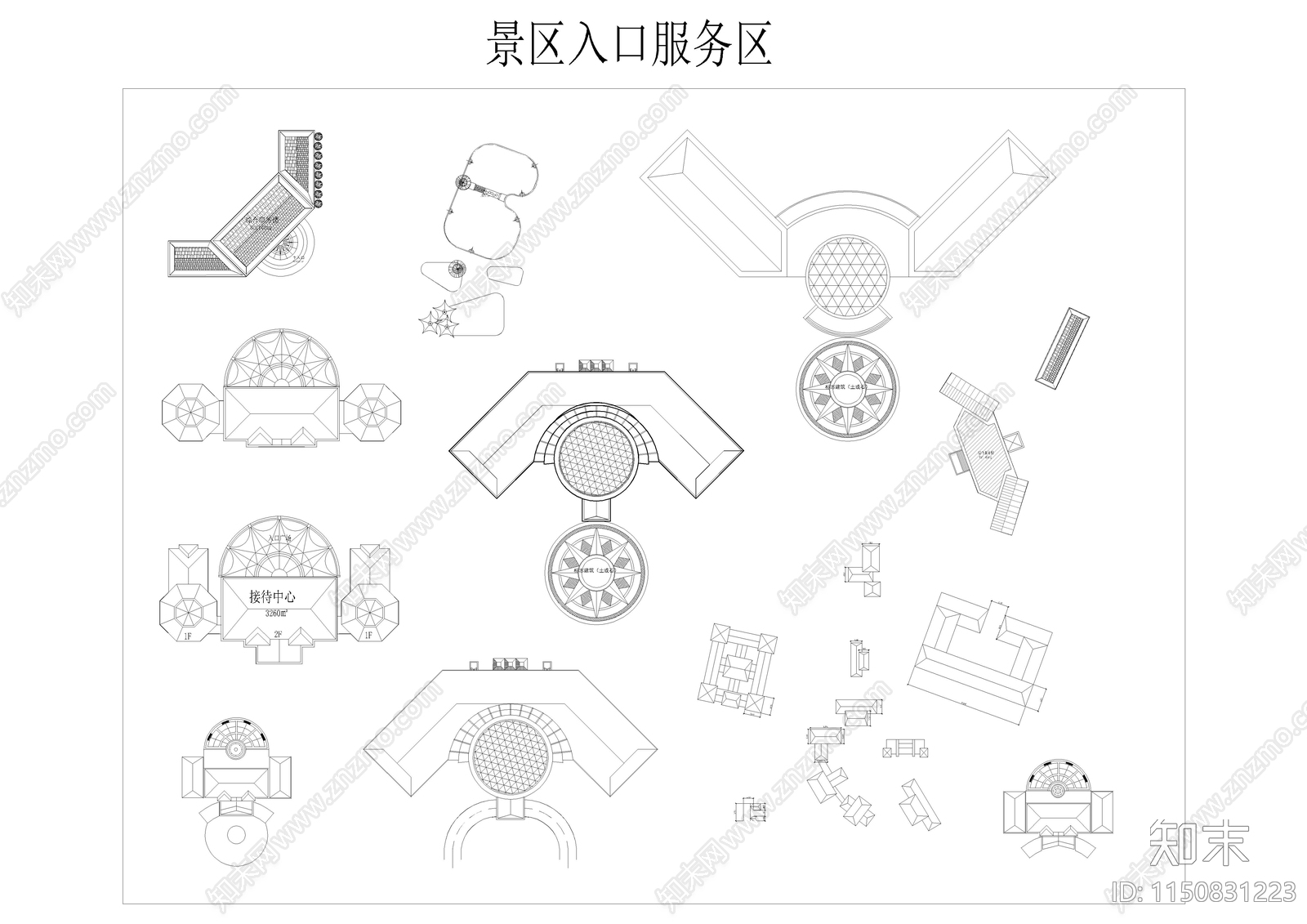 园林景观庭院小品cad施工图下载【ID:1150831223】
