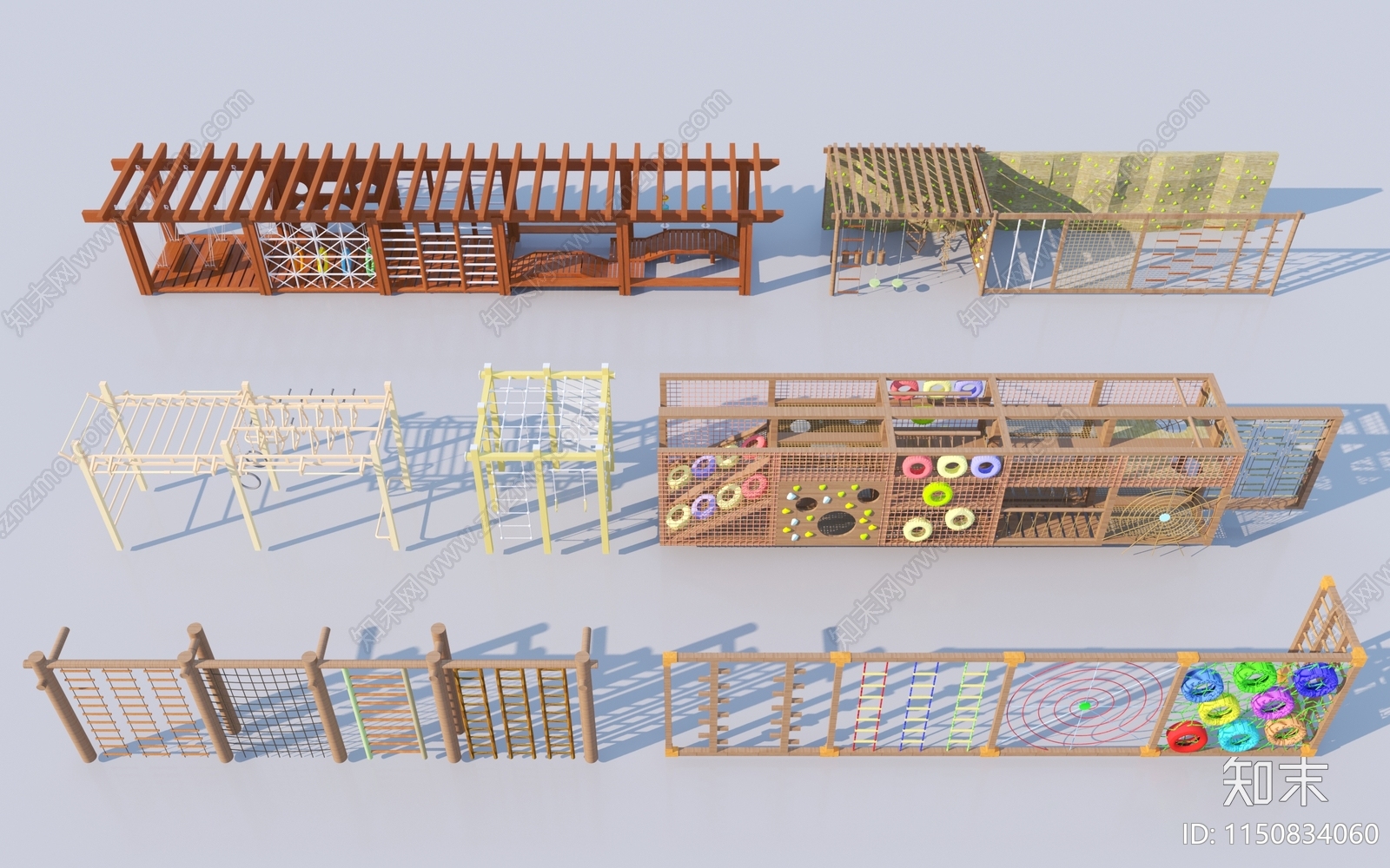 儿童器材组合3D模型下载【ID:1150834060】