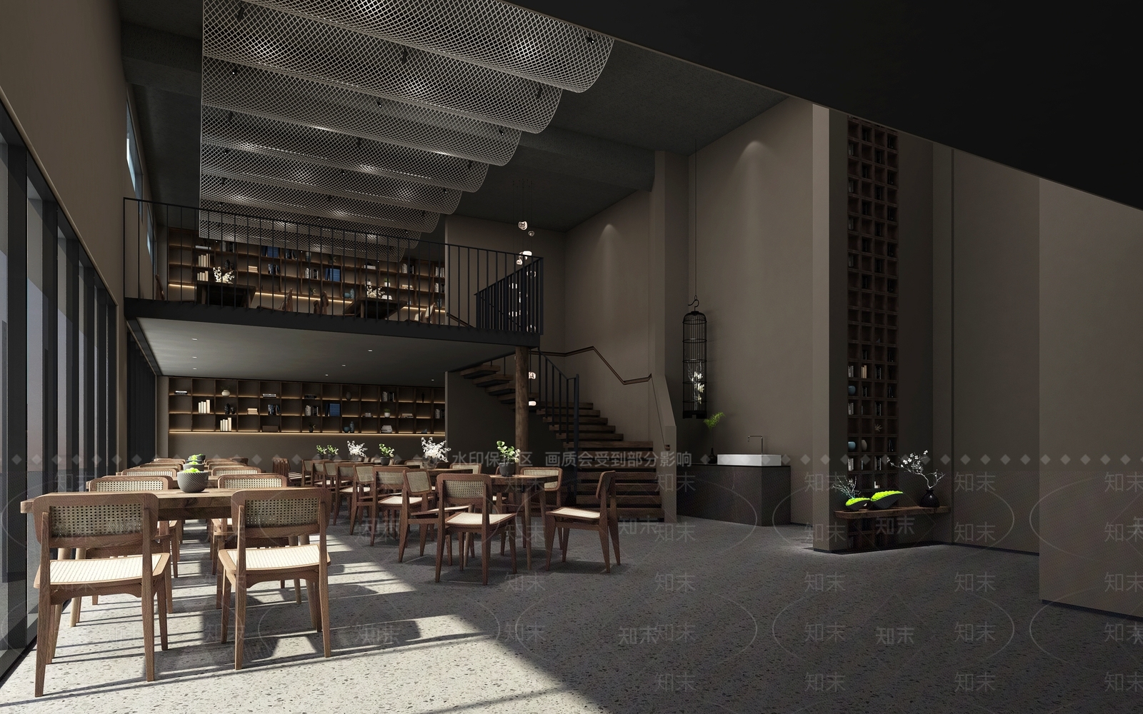 现代茶餐厅3D模型下载【ID:1150835853】