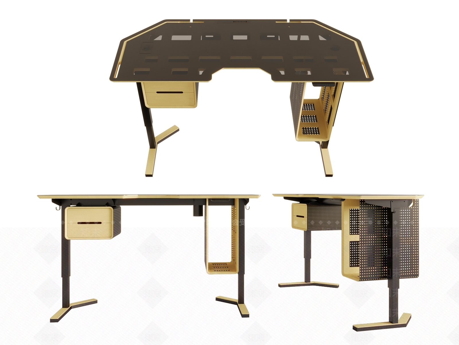 现代电脑桌SU模型下载【ID:1150835767】