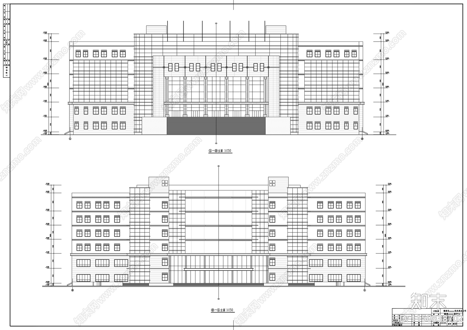 某会展中心建筑方案cad施工图下载【ID:1150838702】