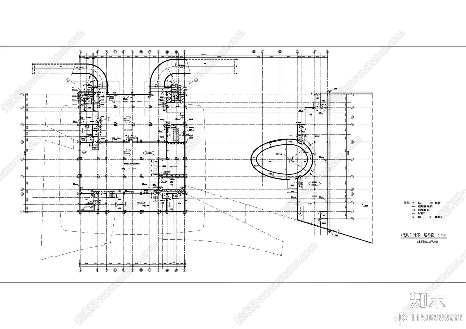 南京金陵图书馆建筑方案图cad施工图下载【ID:1150838833】