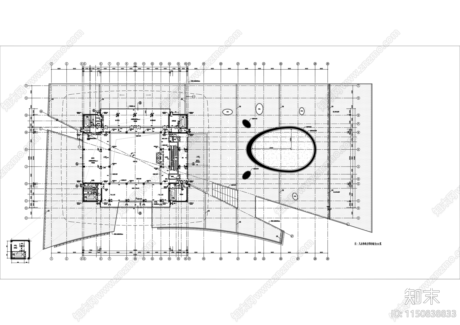 南京金陵图书馆建筑方案图cad施工图下载【ID:1150838833】