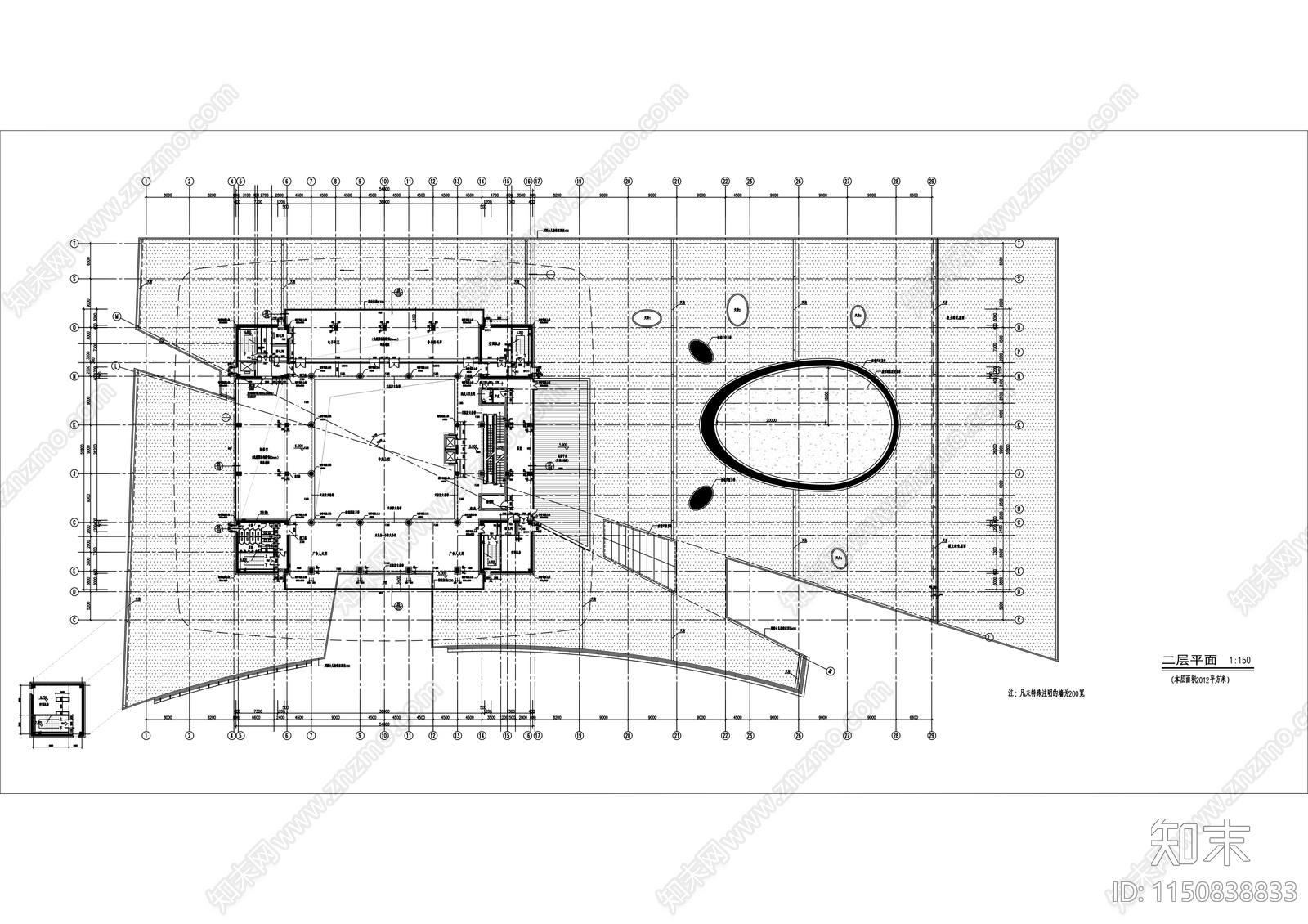 南京金陵图书馆建筑方案图cad施工图下载【ID:1150838833】