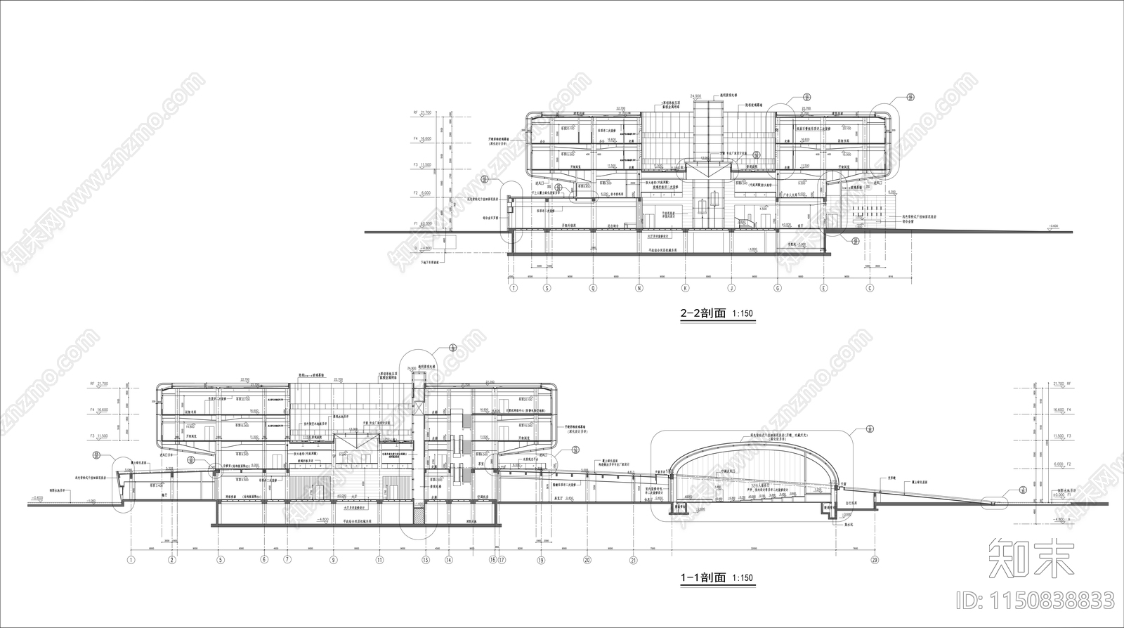 南京金陵图书馆建筑方案图cad施工图下载【ID:1150838833】