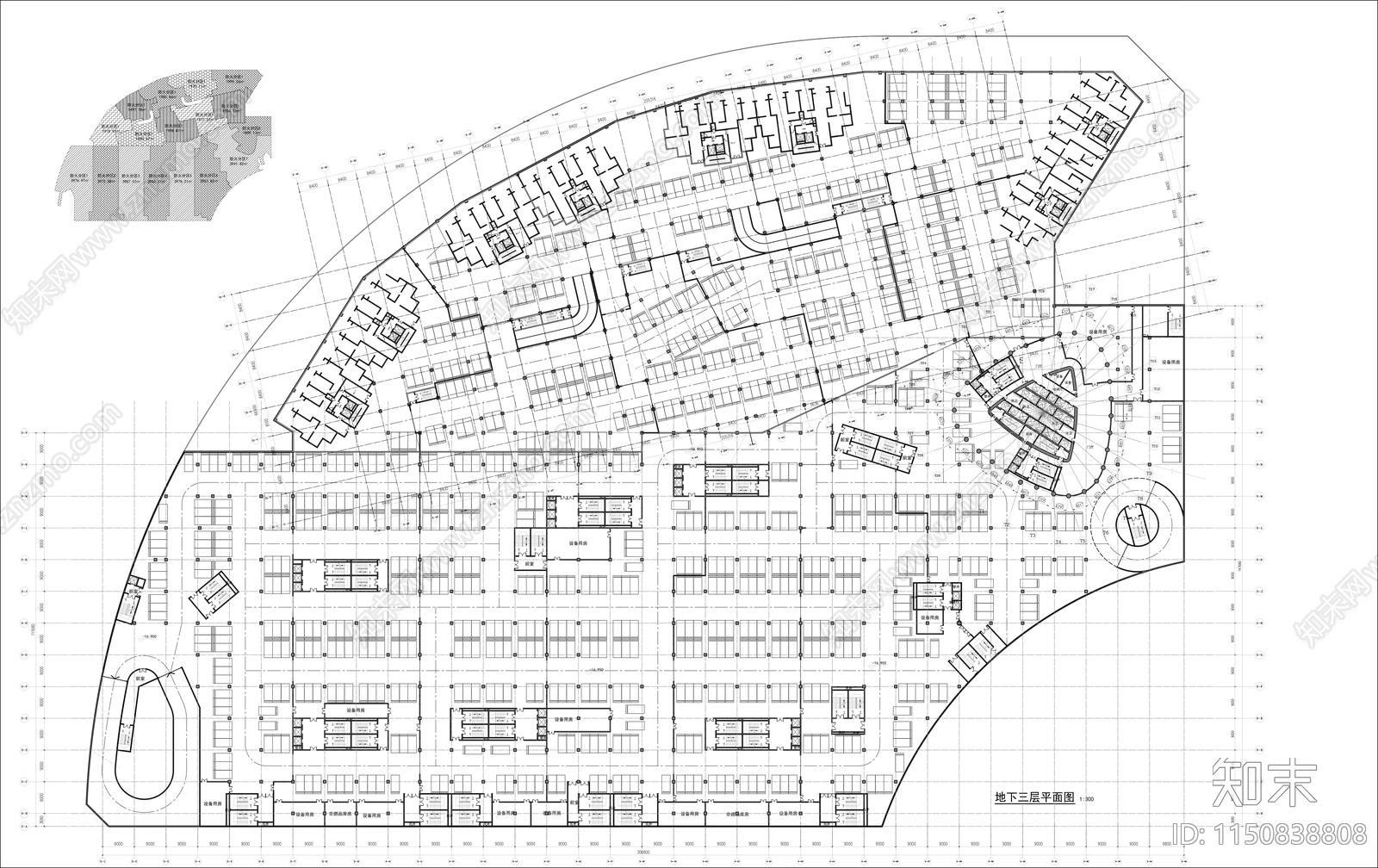 地下车库施工图下载【ID:1150838808】