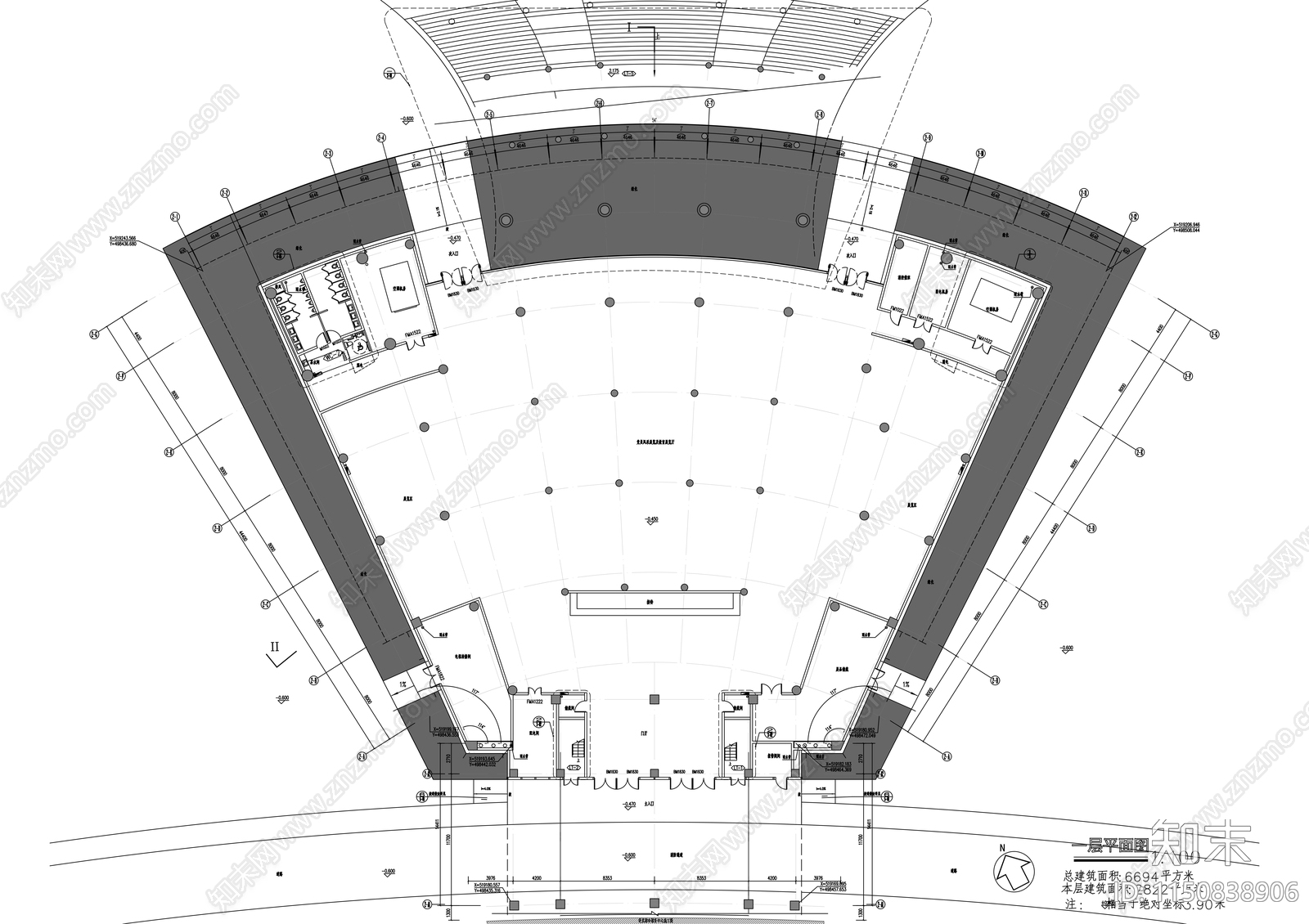 市政三层会议中心建筑cad施工图下载【ID:1150838906】