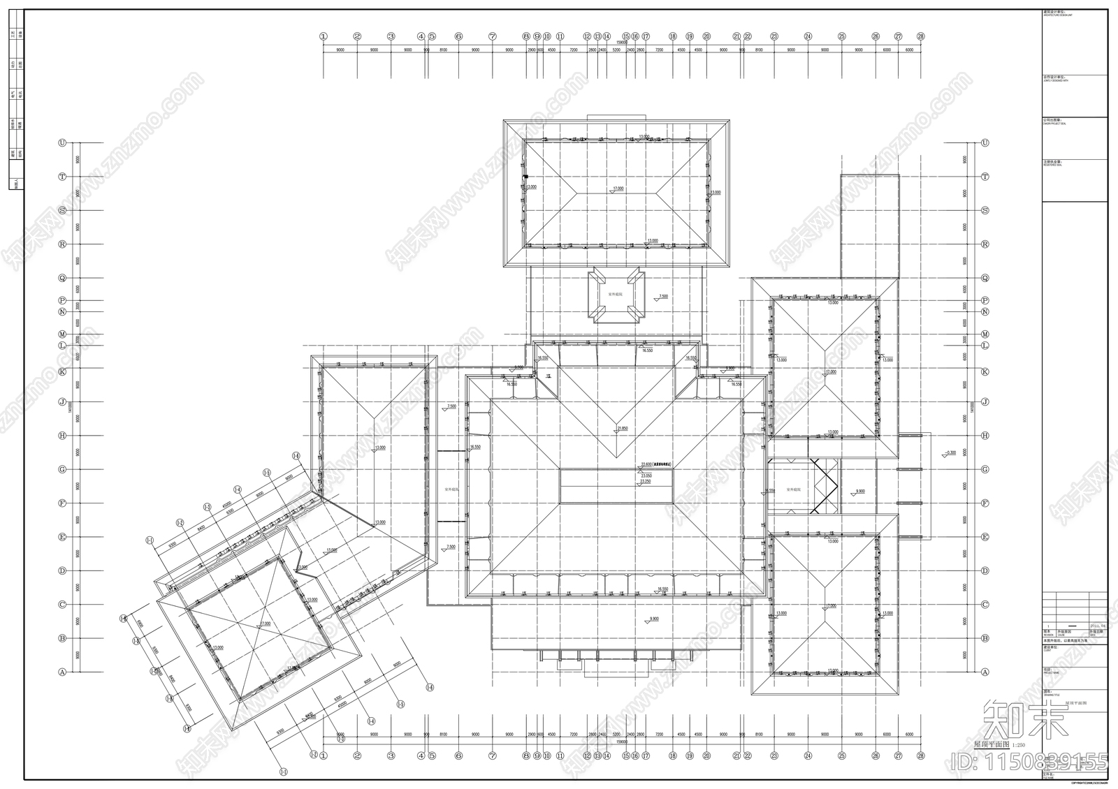 现代风格高层国际会议中心设计建筑cad施工图下载【ID:1150839155】