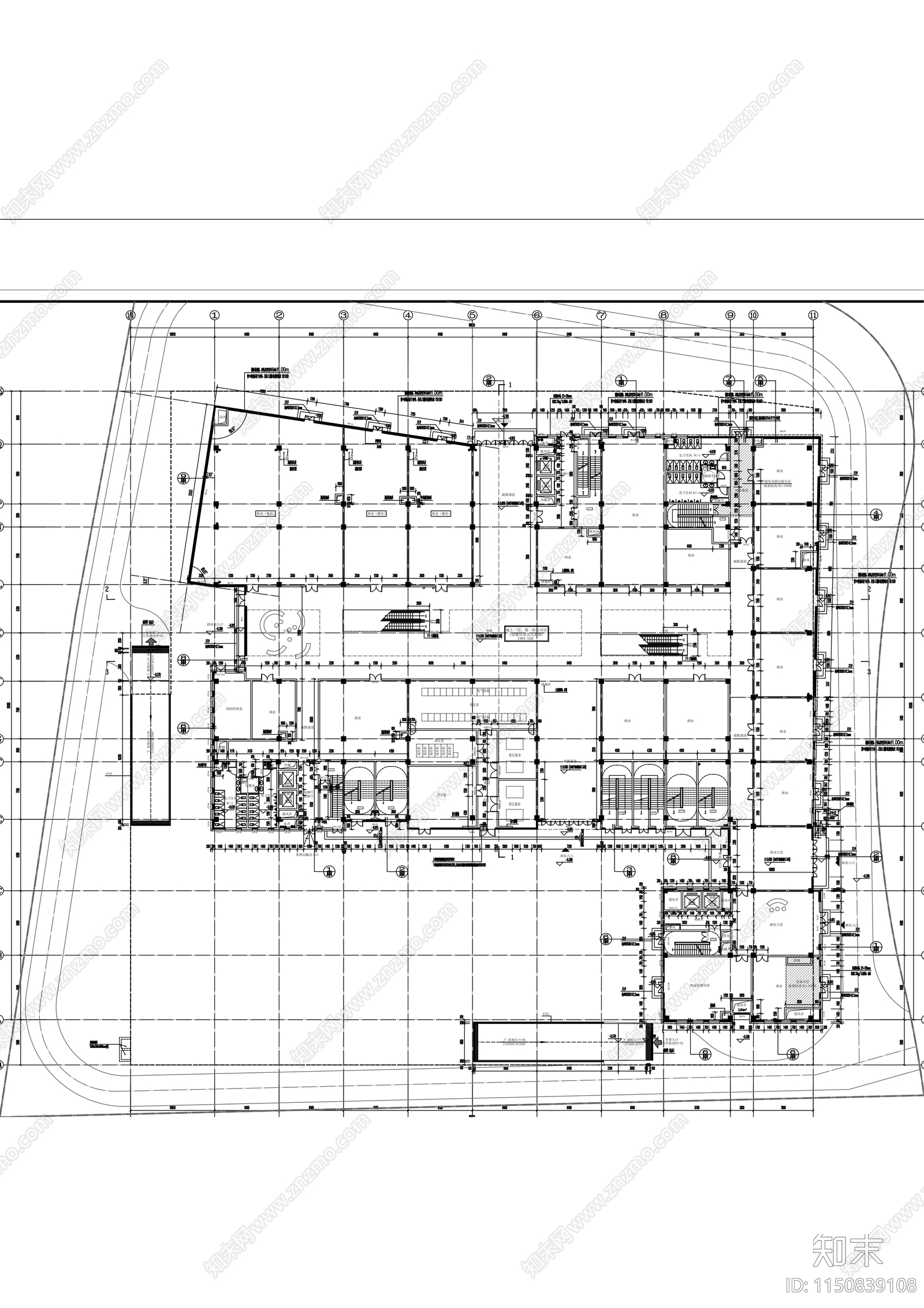 知识城第二邻里中心项目建筑cad施工图下载【ID:1150839108】