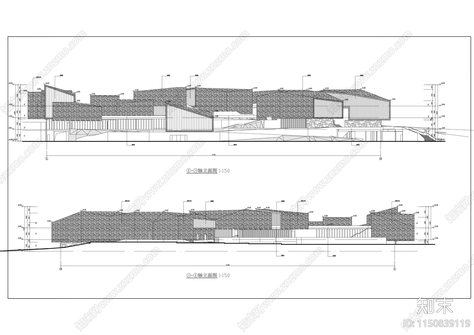 著名美术学院美术馆建筑施工图下载【ID:1150839119】