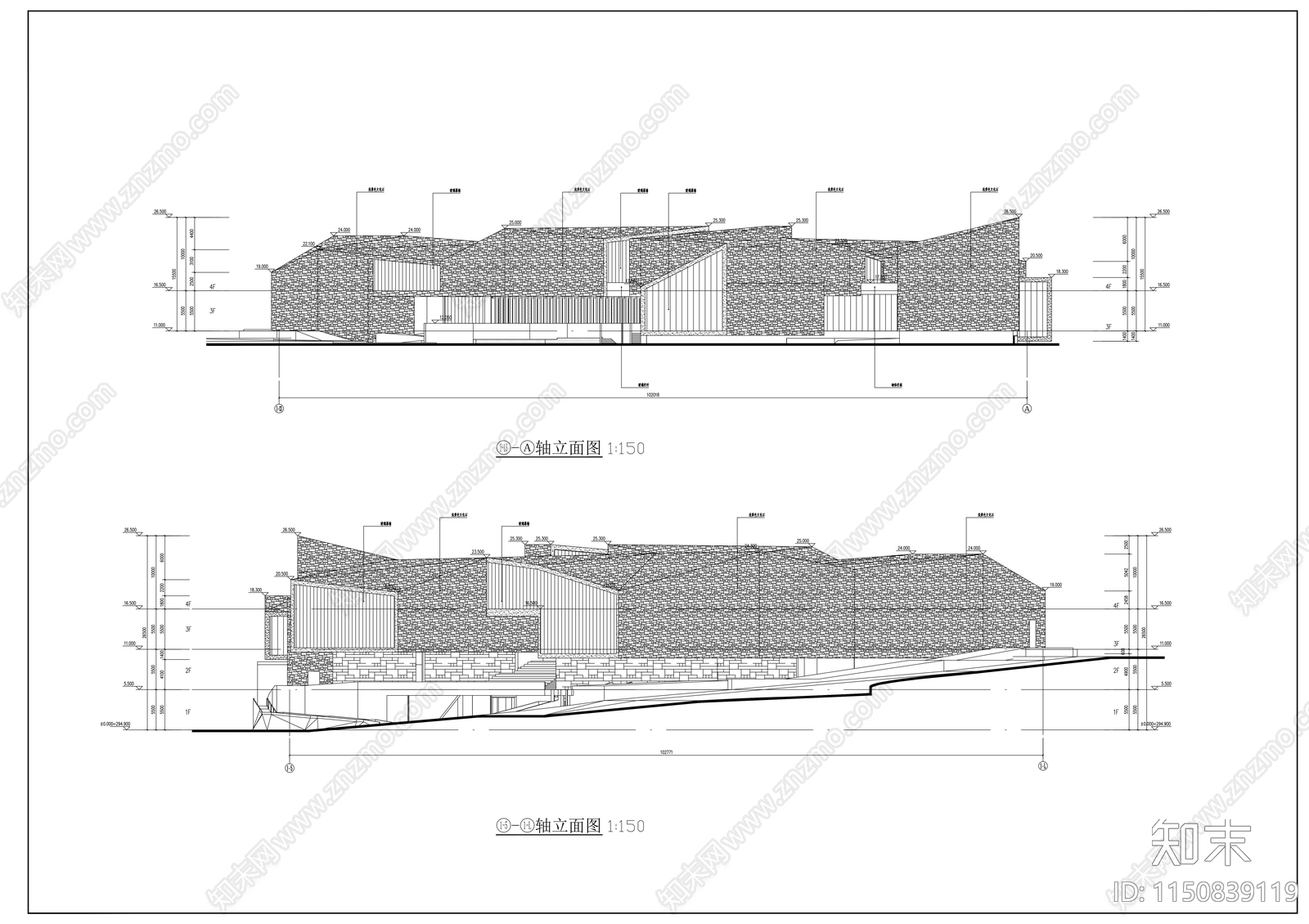 著名美术学院美术馆建筑施工图下载【ID:1150839119】