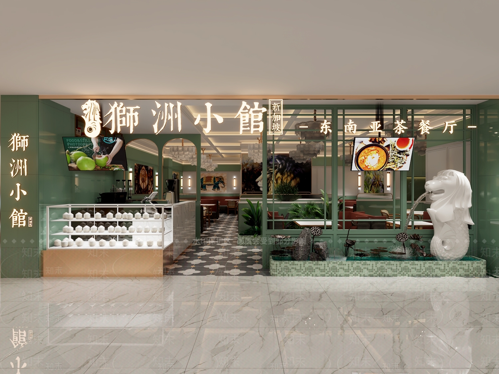 东南亚茶餐厅3D模型下载【ID:1150849690】