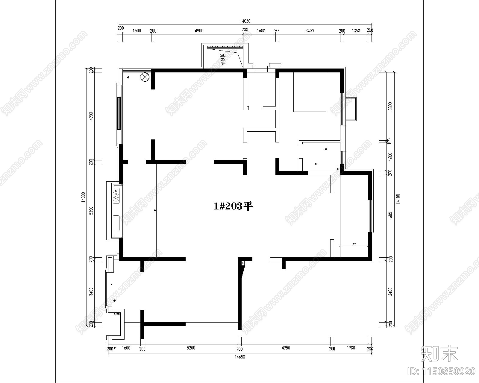 5套平层cad施工图下载【ID:1150850920】