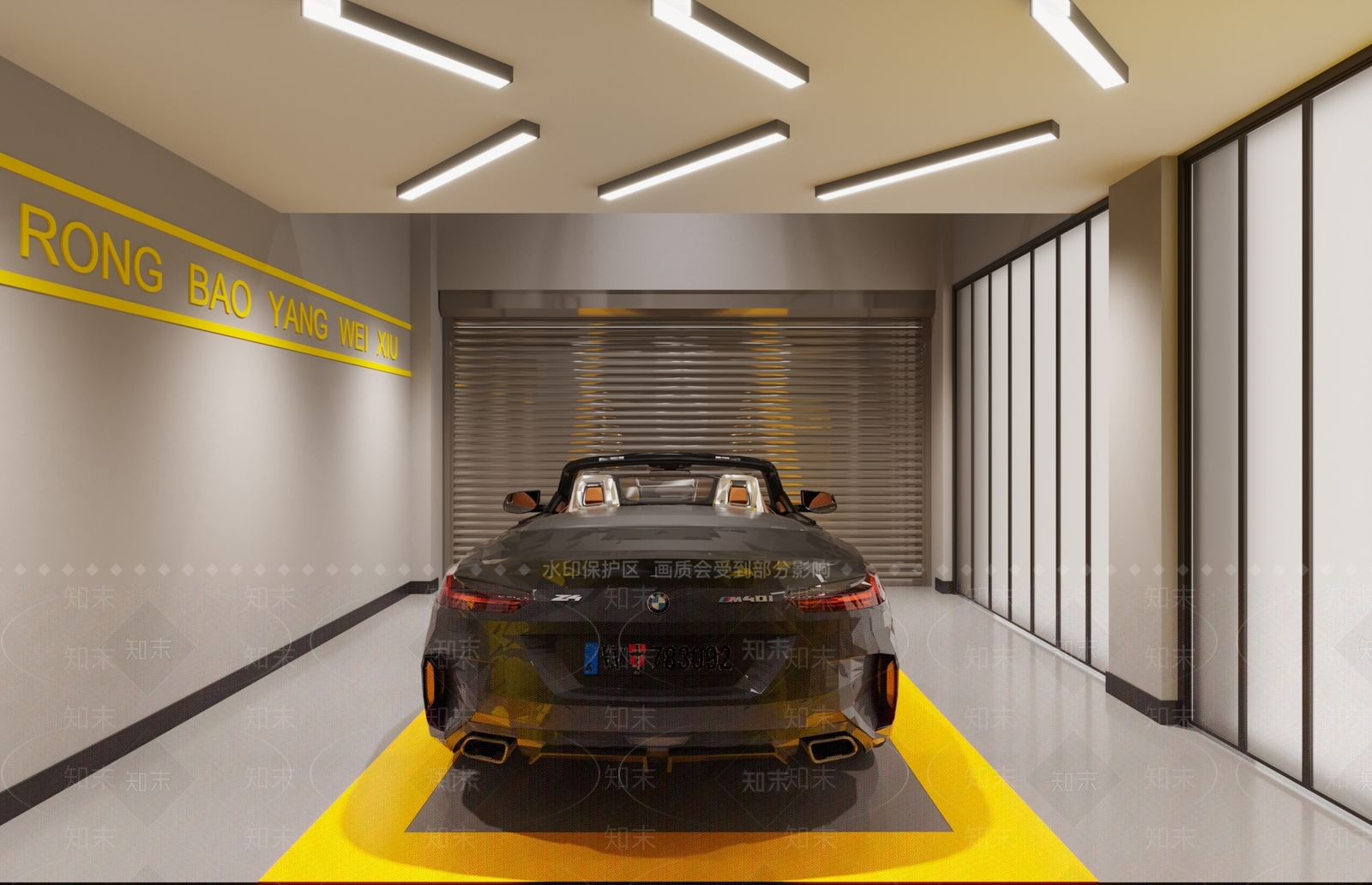 现代洗车店3D模型下载【ID:1150855683】