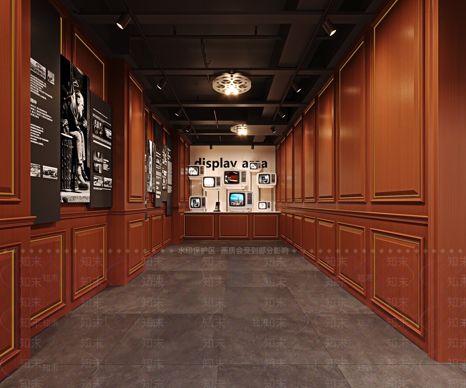 美式电影展厅3D模型下载【ID:1150858732】