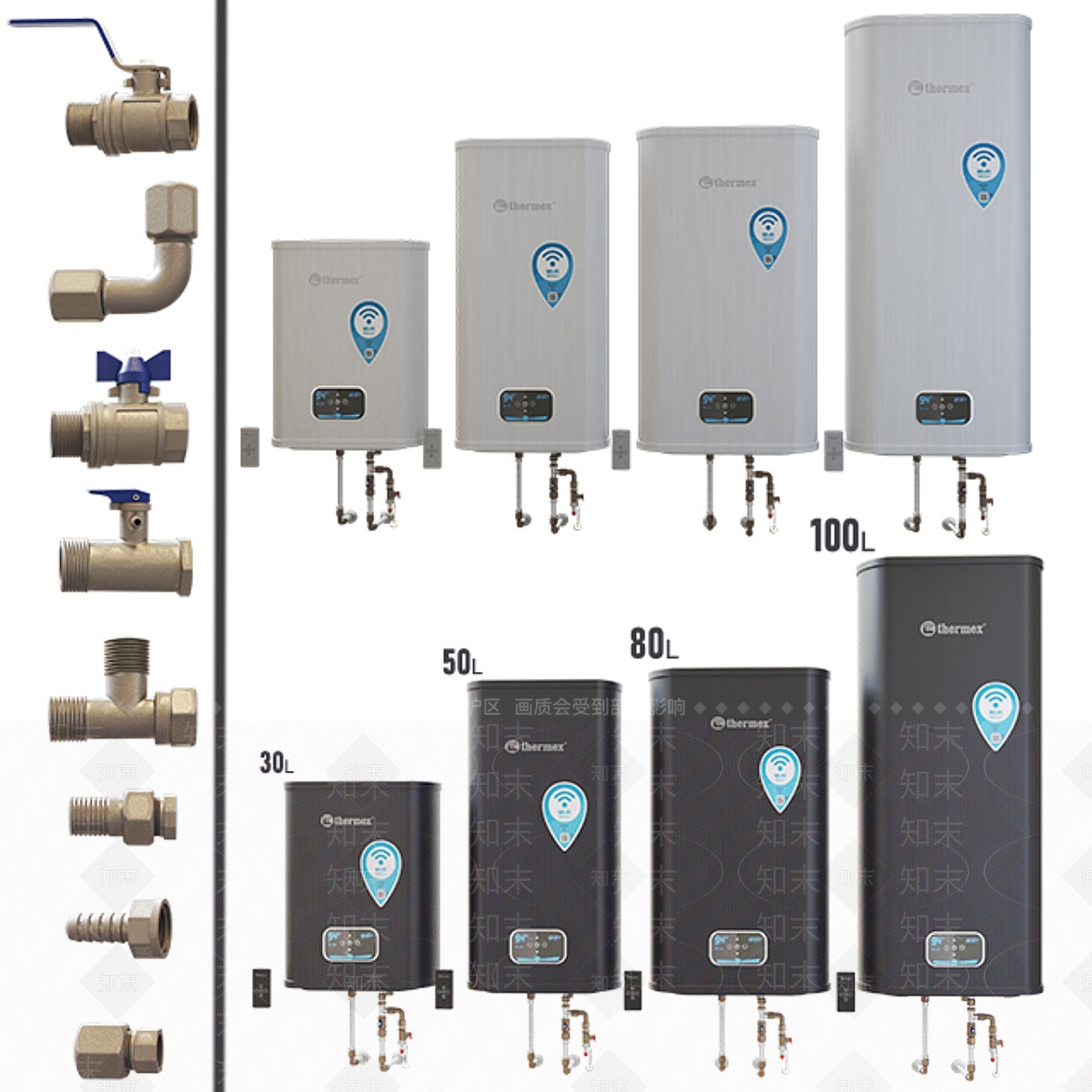 燃气热水器3D模型下载【ID:1150859526】