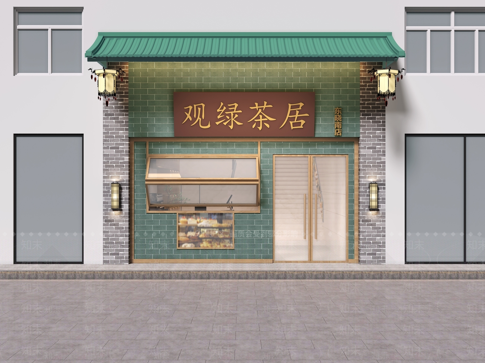 中式茶馆门头门面3D模型下载【ID:1150863127】