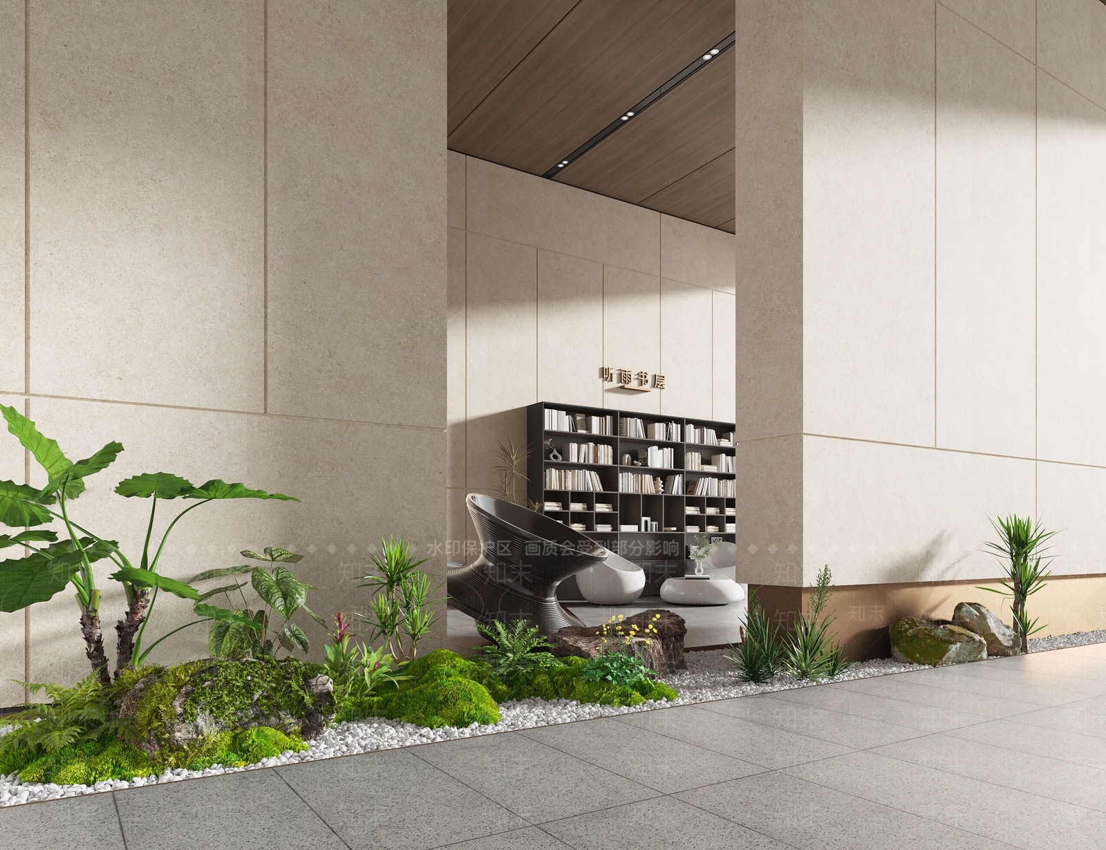 现代售楼处景观造景3D模型下载【ID:1150865885】