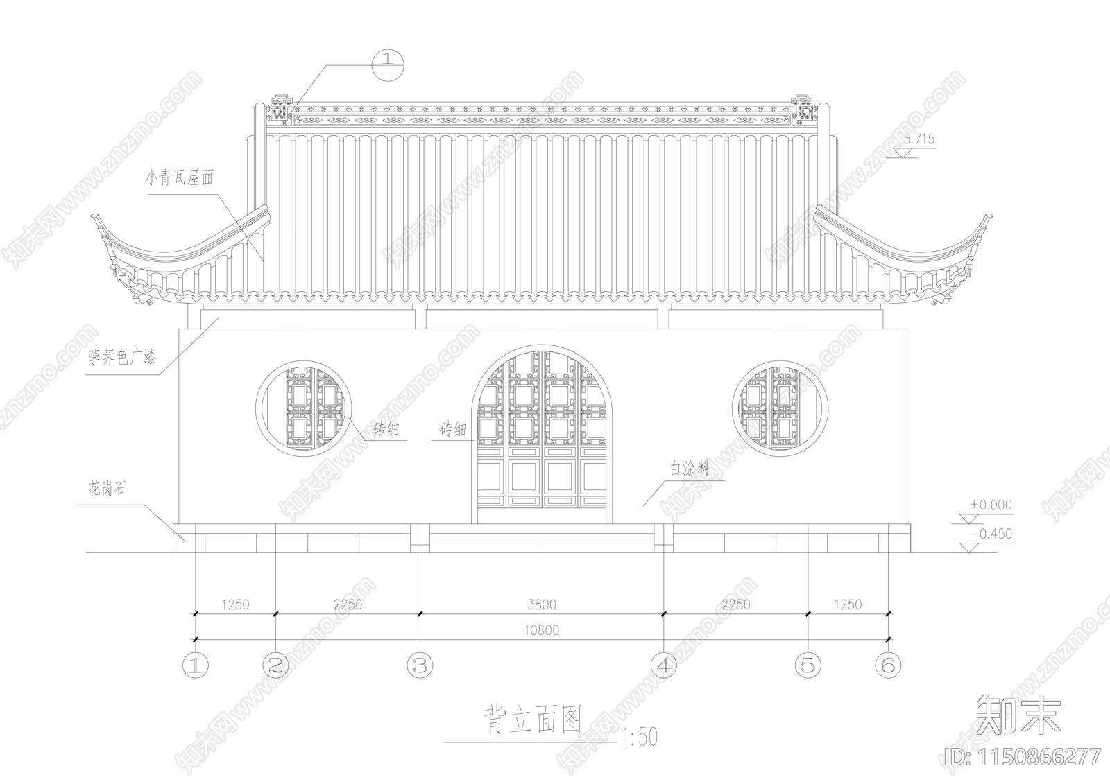 仿古建筑镜心卢挂落吴王靠大样详图cad施工图下载【ID:1150866277】