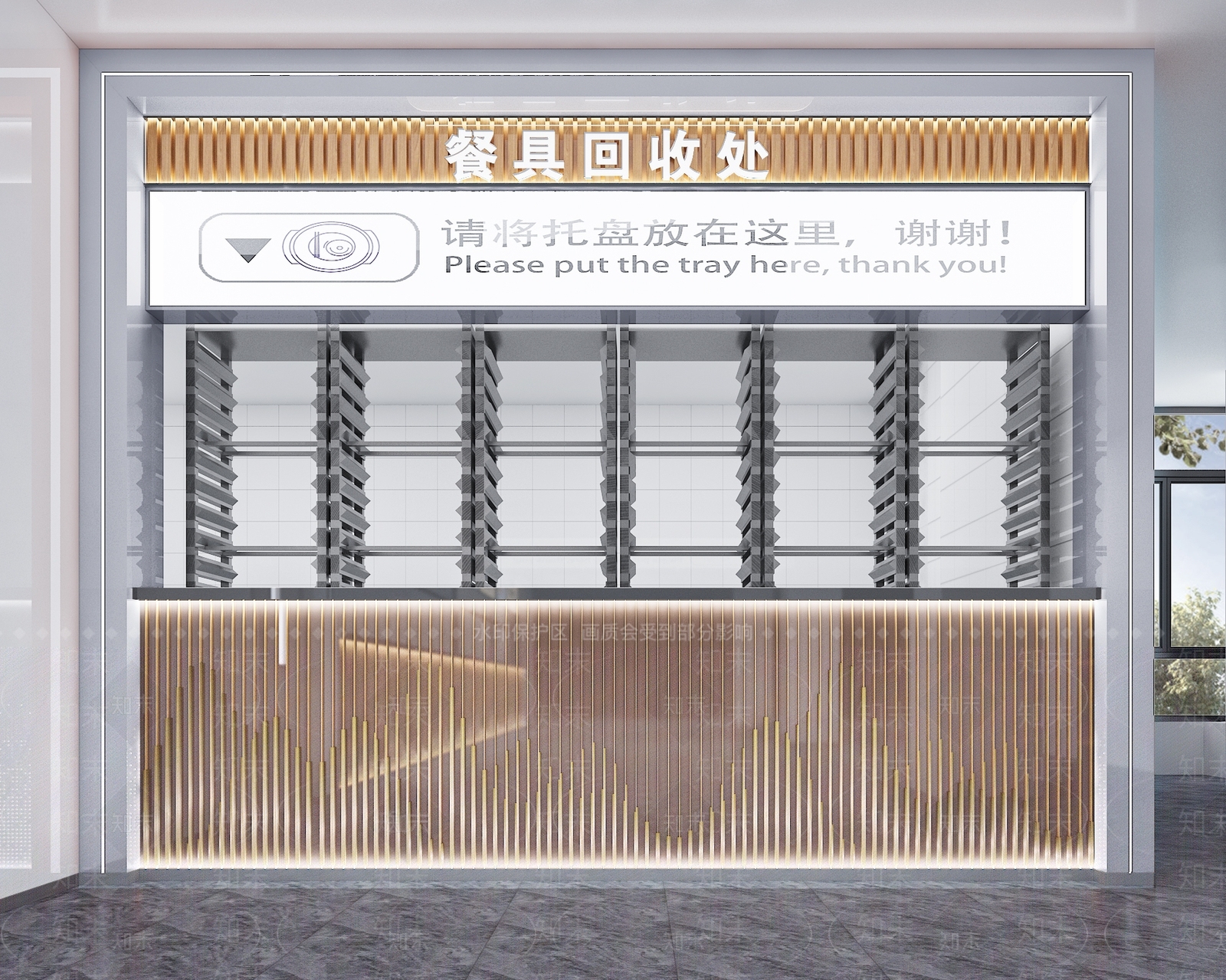 新中式食堂档口3D模型下载【ID:1150866302】