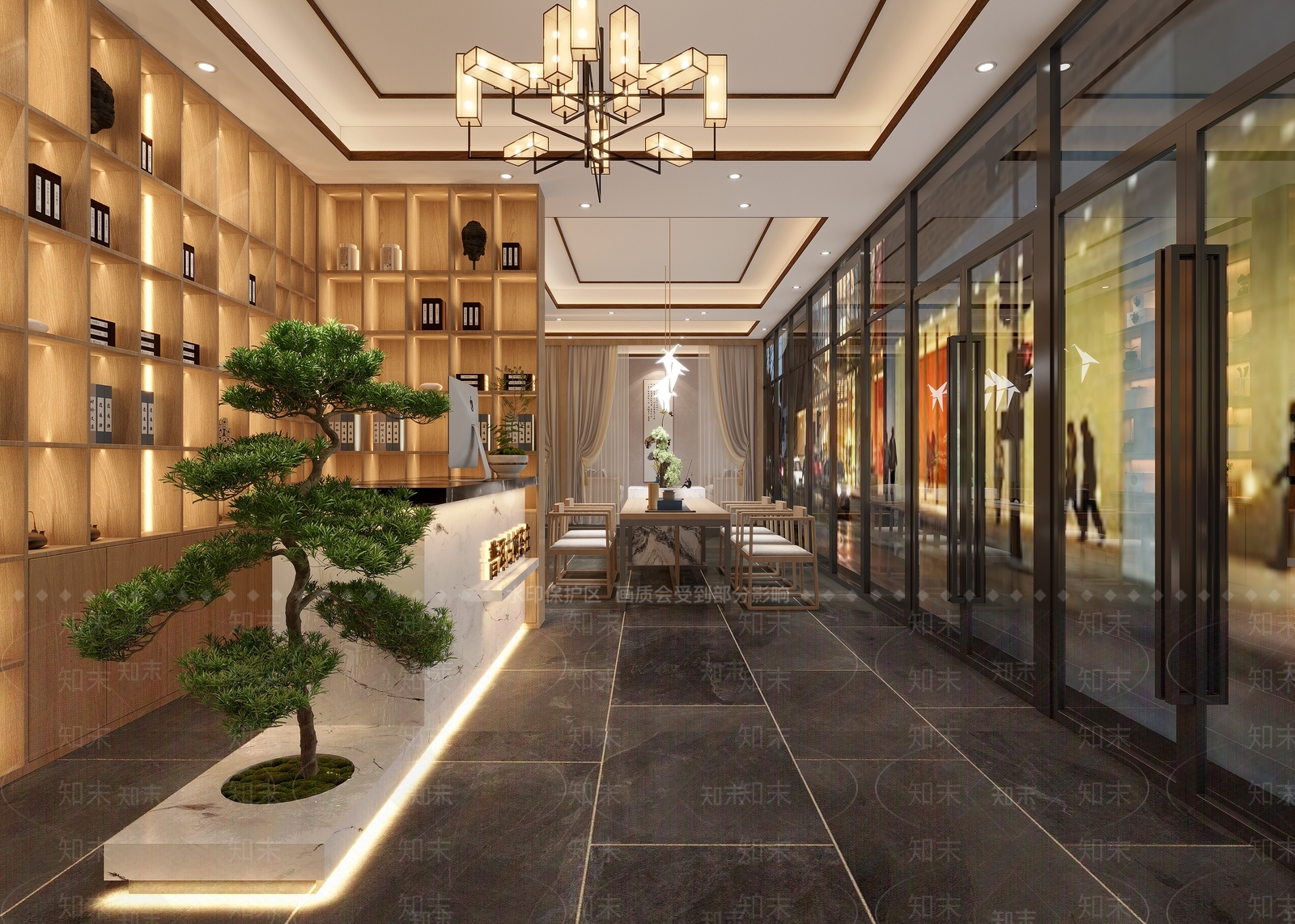 新中式茶叶店3D模型下载【ID:1150868195】