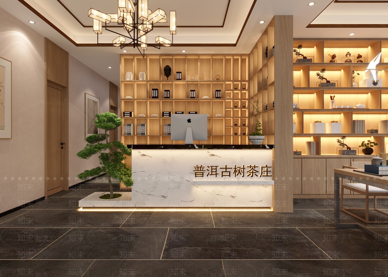 新中式茶叶店3D模型下载【ID:1150868195】