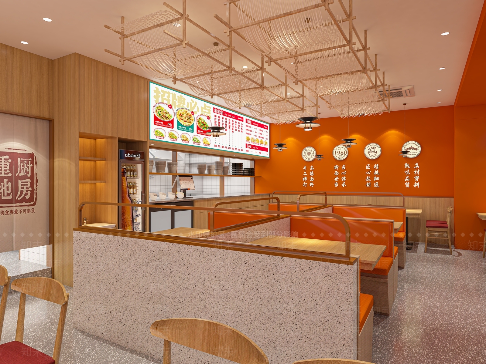现代手擀面店3D模型下载【ID:1150868468】
