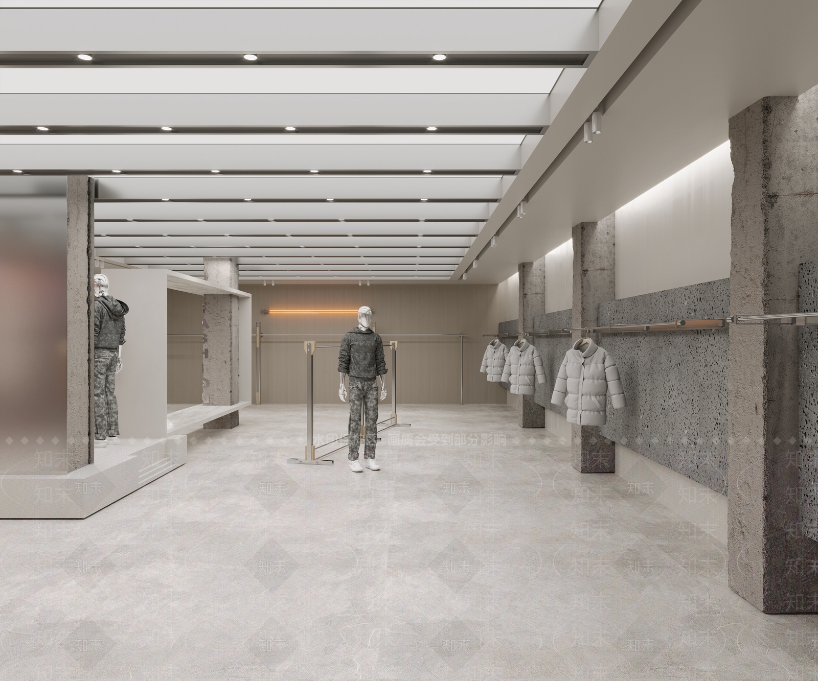 工业风服装店3D模型下载【ID:1150873279】