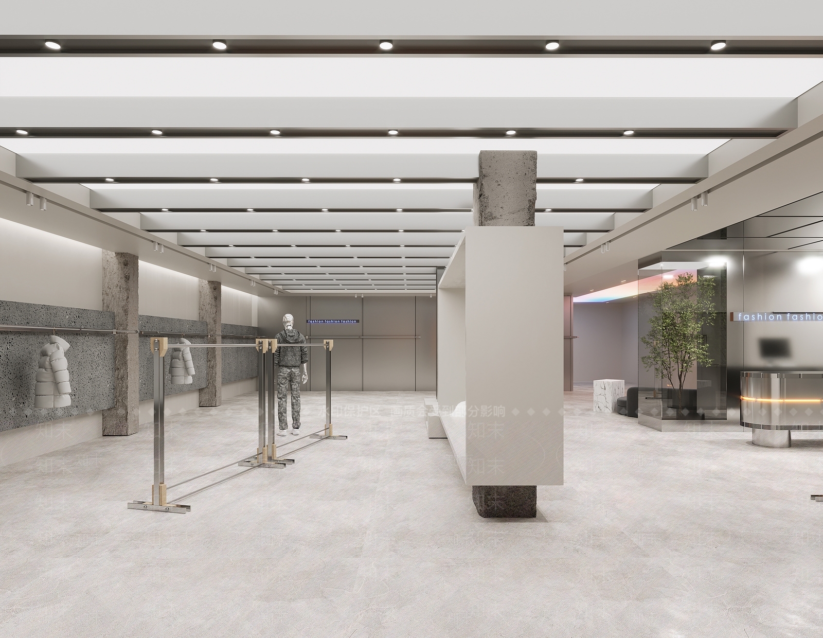 工业风服装店3D模型下载【ID:1150873279】