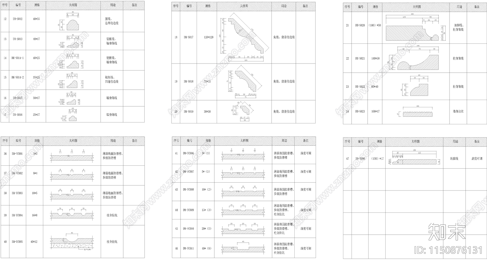 角线收口线图库cad施工图下载【ID:1150876131】