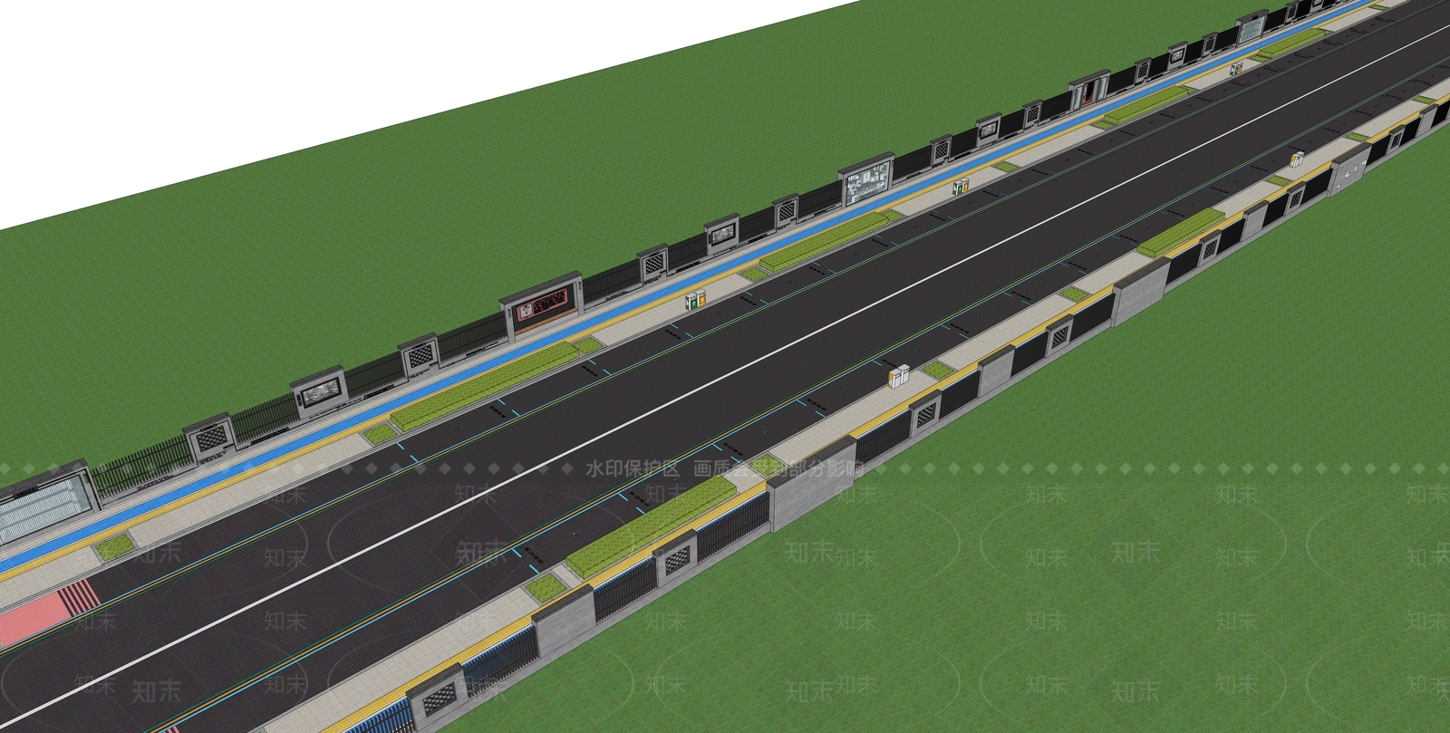 现代道路SU模型下载【ID:1150876961】