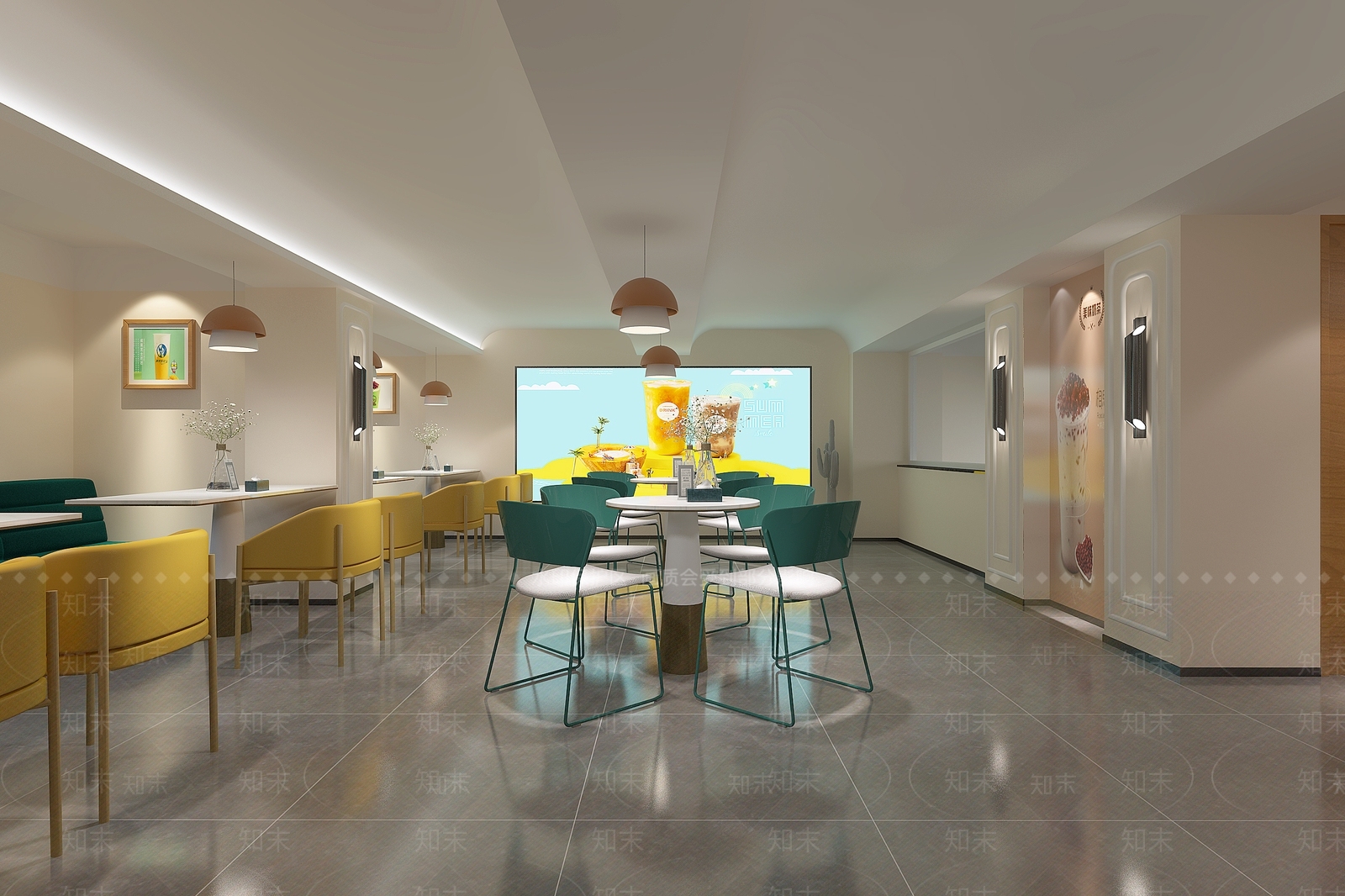 现代奶茶店3D模型下载【ID:1150879702】