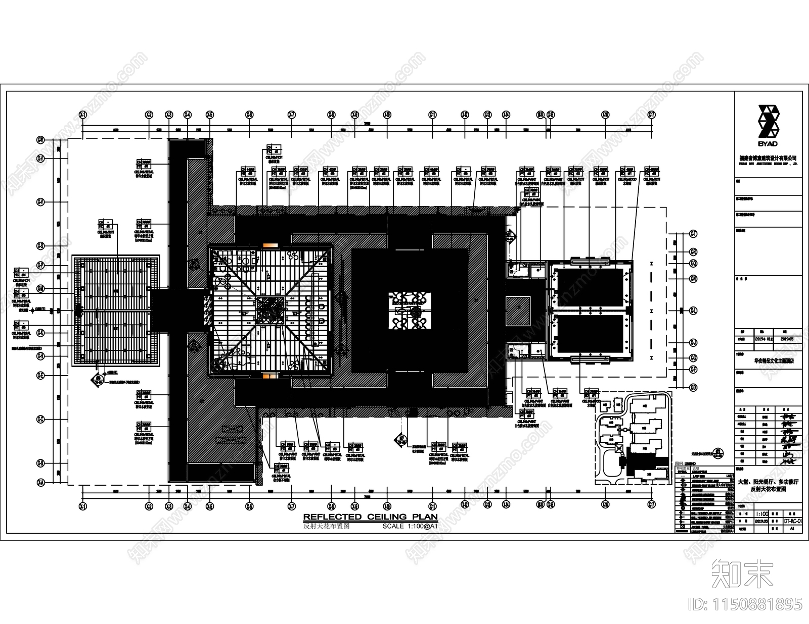 大堂cad施工图下载【ID:1150881895】